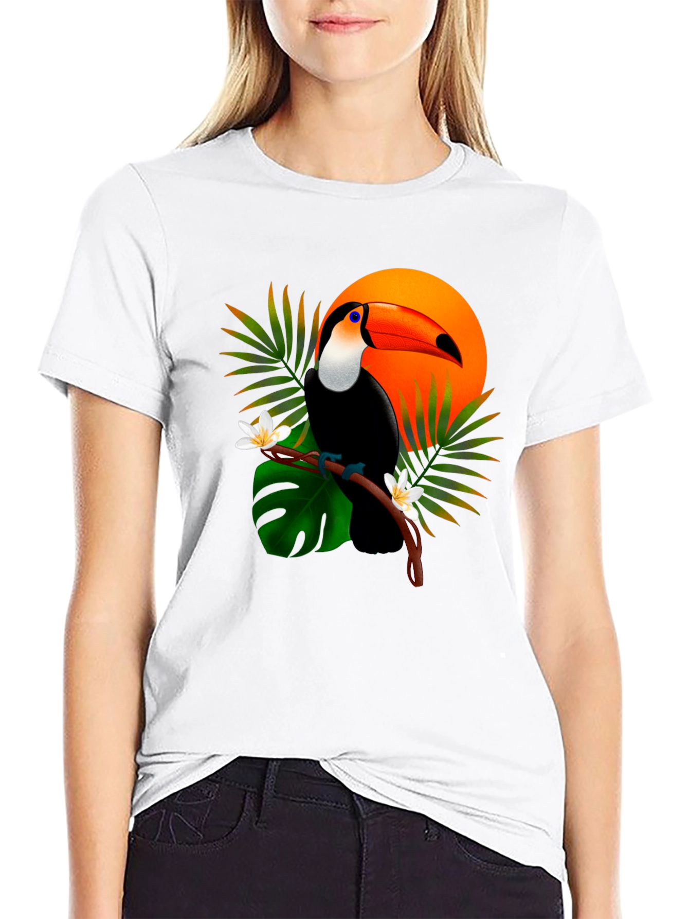 Tropical Toucan T-Shirt - Vibrant Graphic Tee