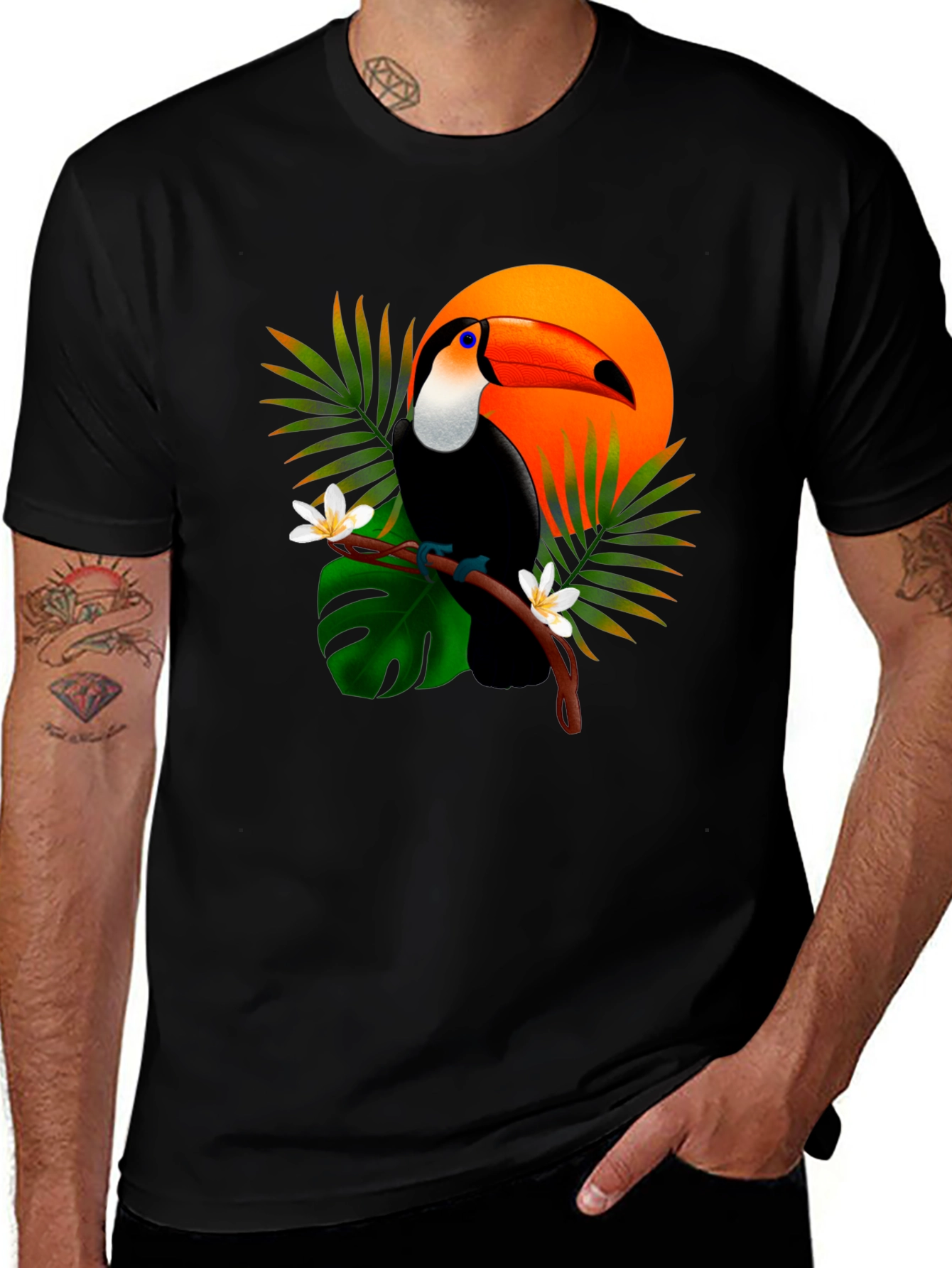 Tropical Toucan T-Shirt - Vibrant Graphic Tee