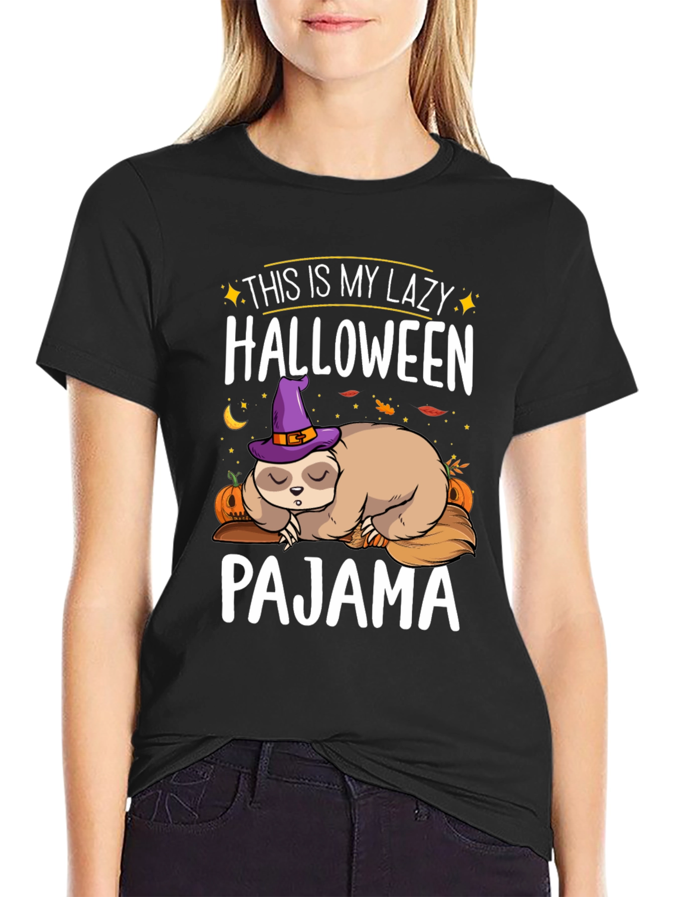 Lazy Halloween Sloth Pajama T-Shirt