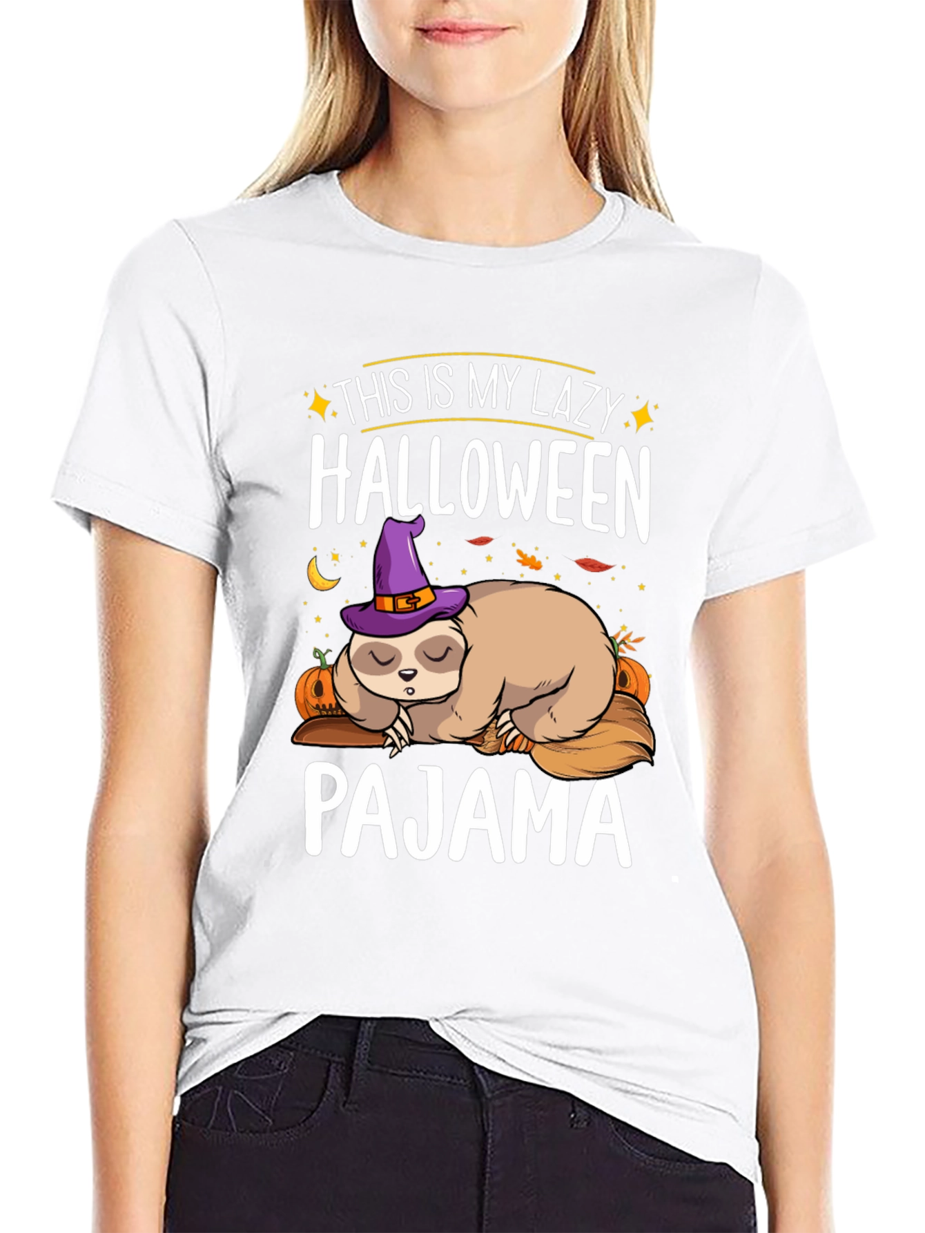Lazy Halloween Sloth Pajama T-Shirt