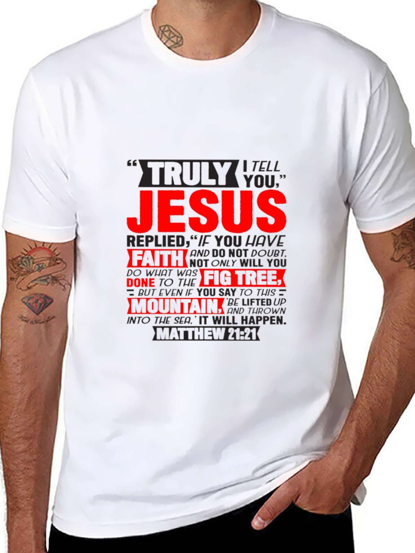 Faith Jesus T-Shirt Matthew 21:21 Graphic Tee