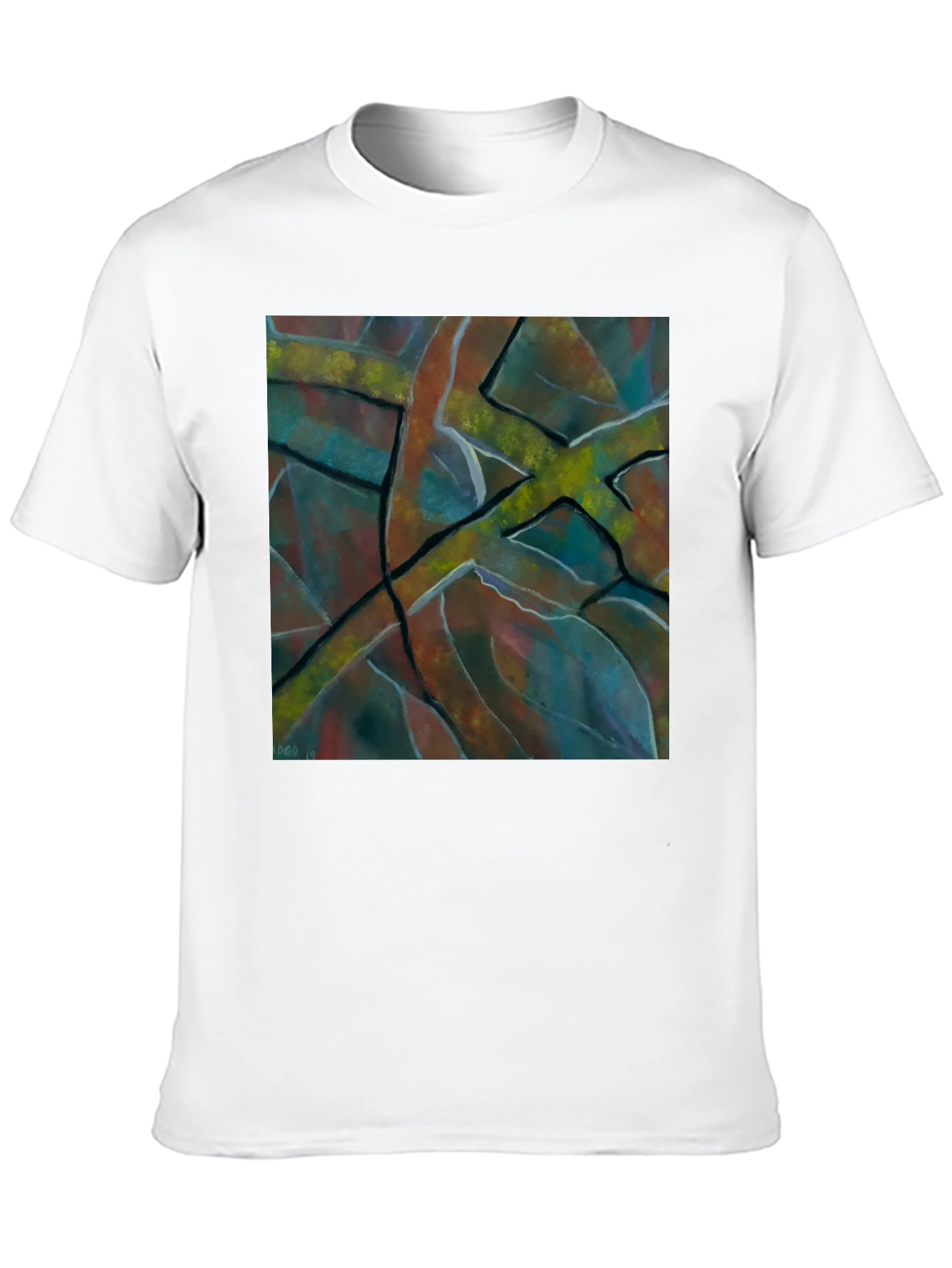 Abstract Art Mens Black T-Shirt