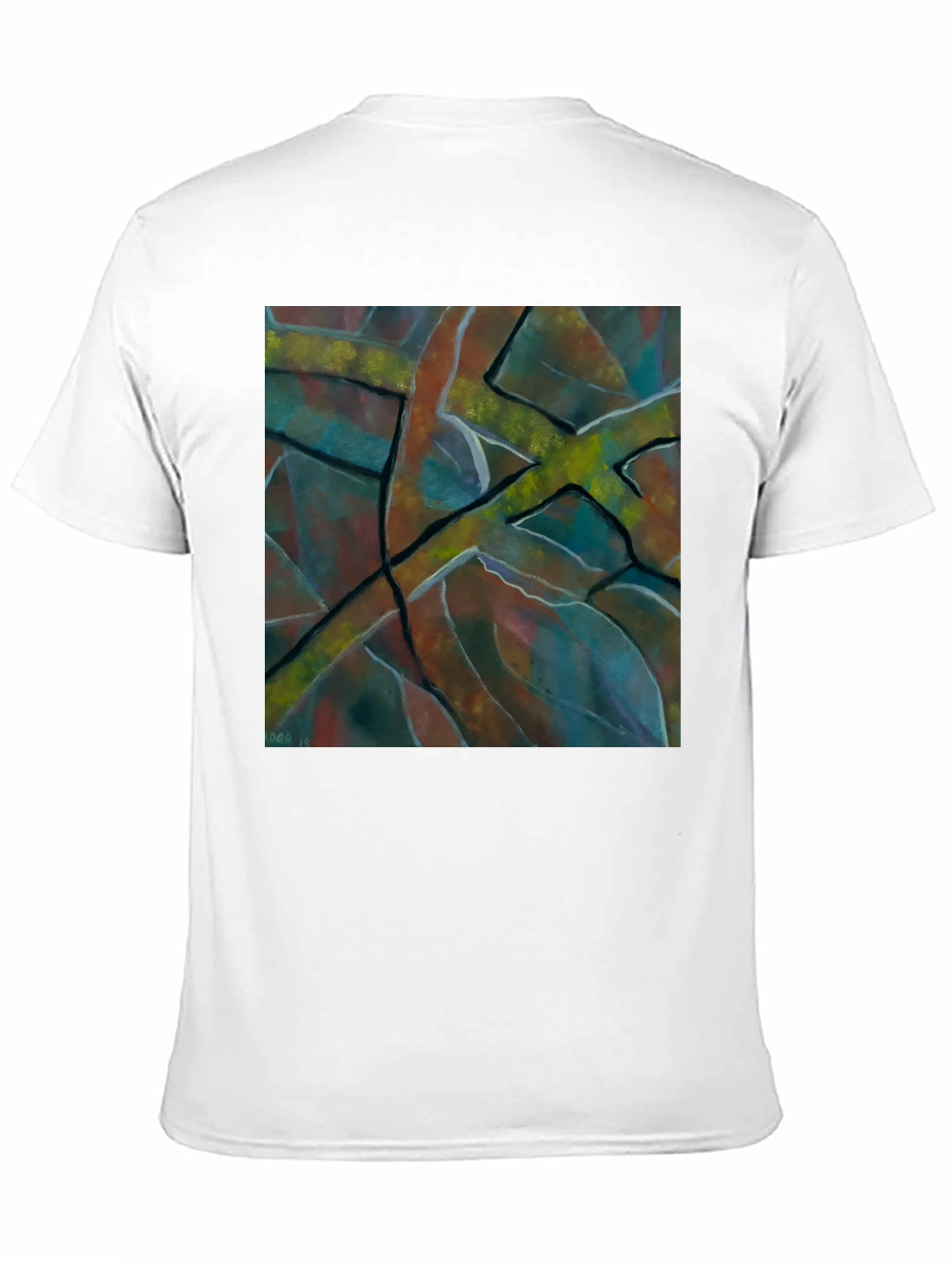 Abstract Art Mens Black T-Shirt