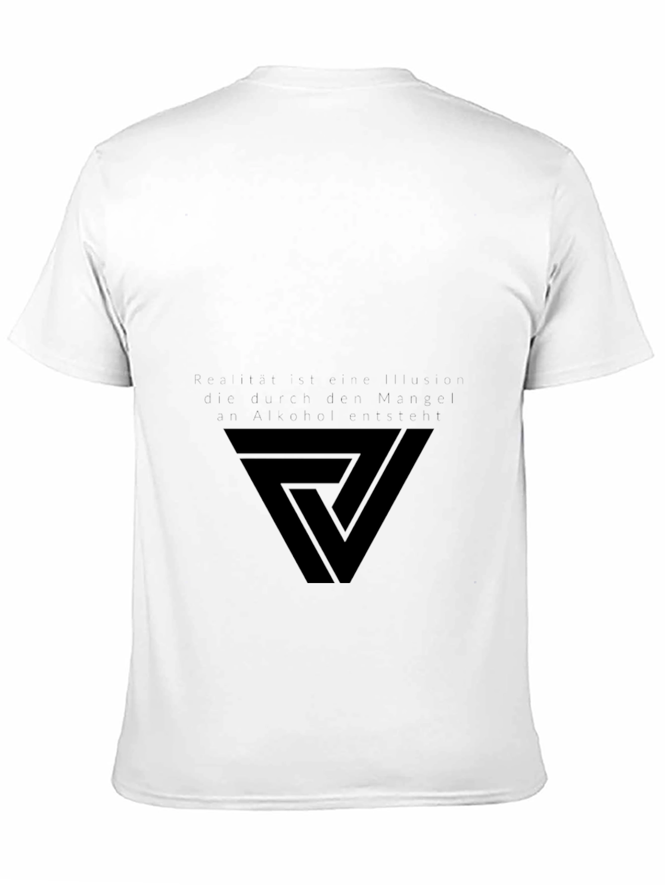 Modern Geometric Triangle Graphic Tee - Black