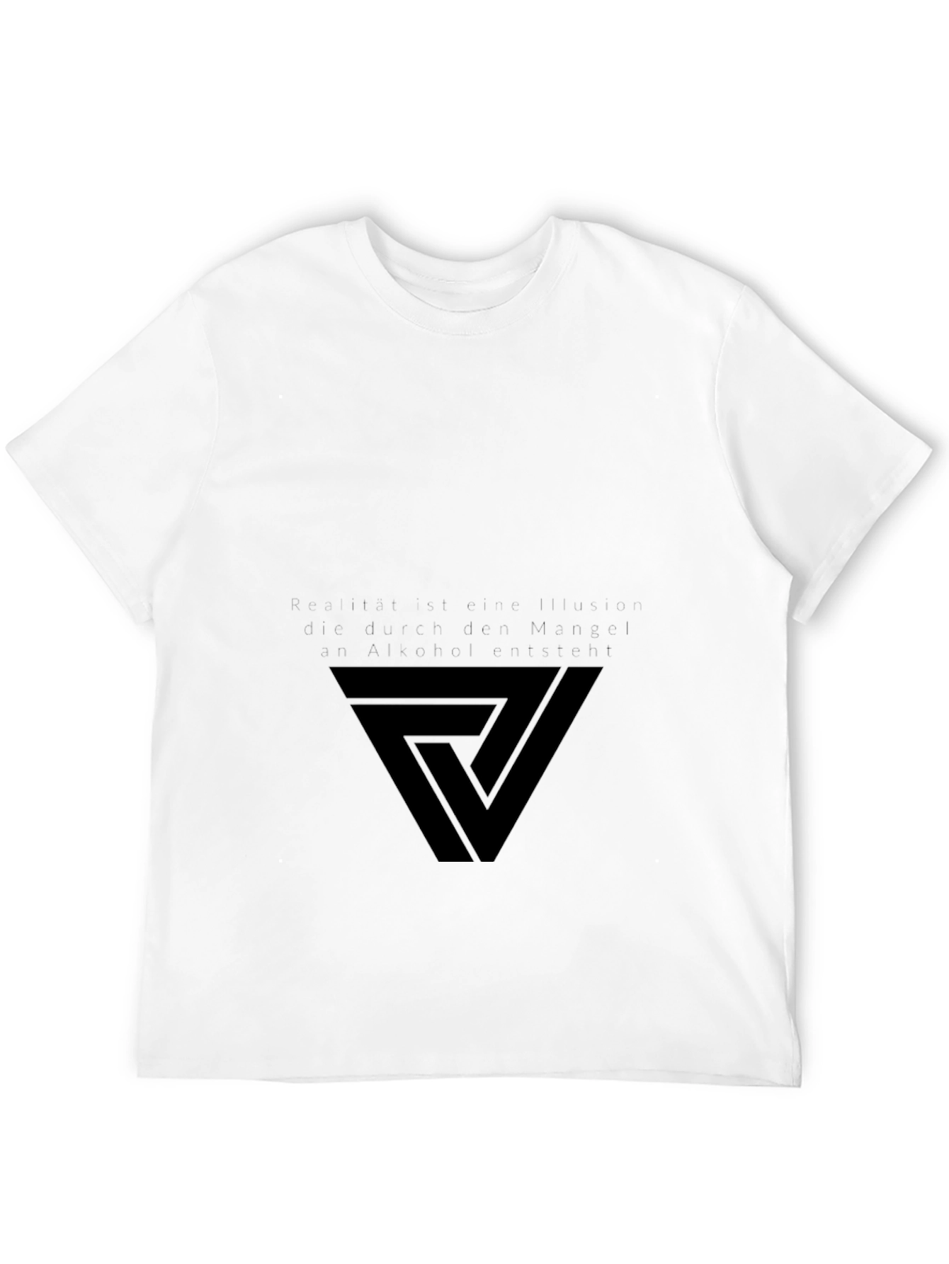 Modern Geometric Triangle Graphic Tee - Black