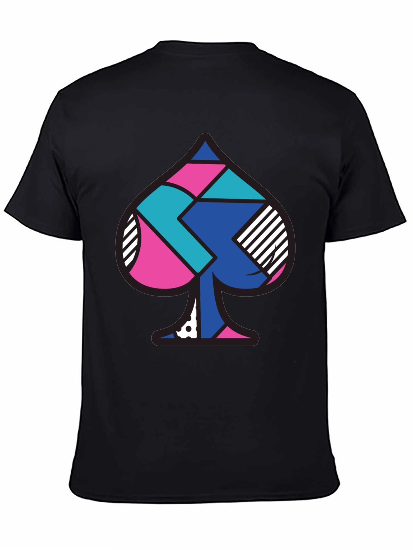Geometric Spade Graphic Tee - Modern Design