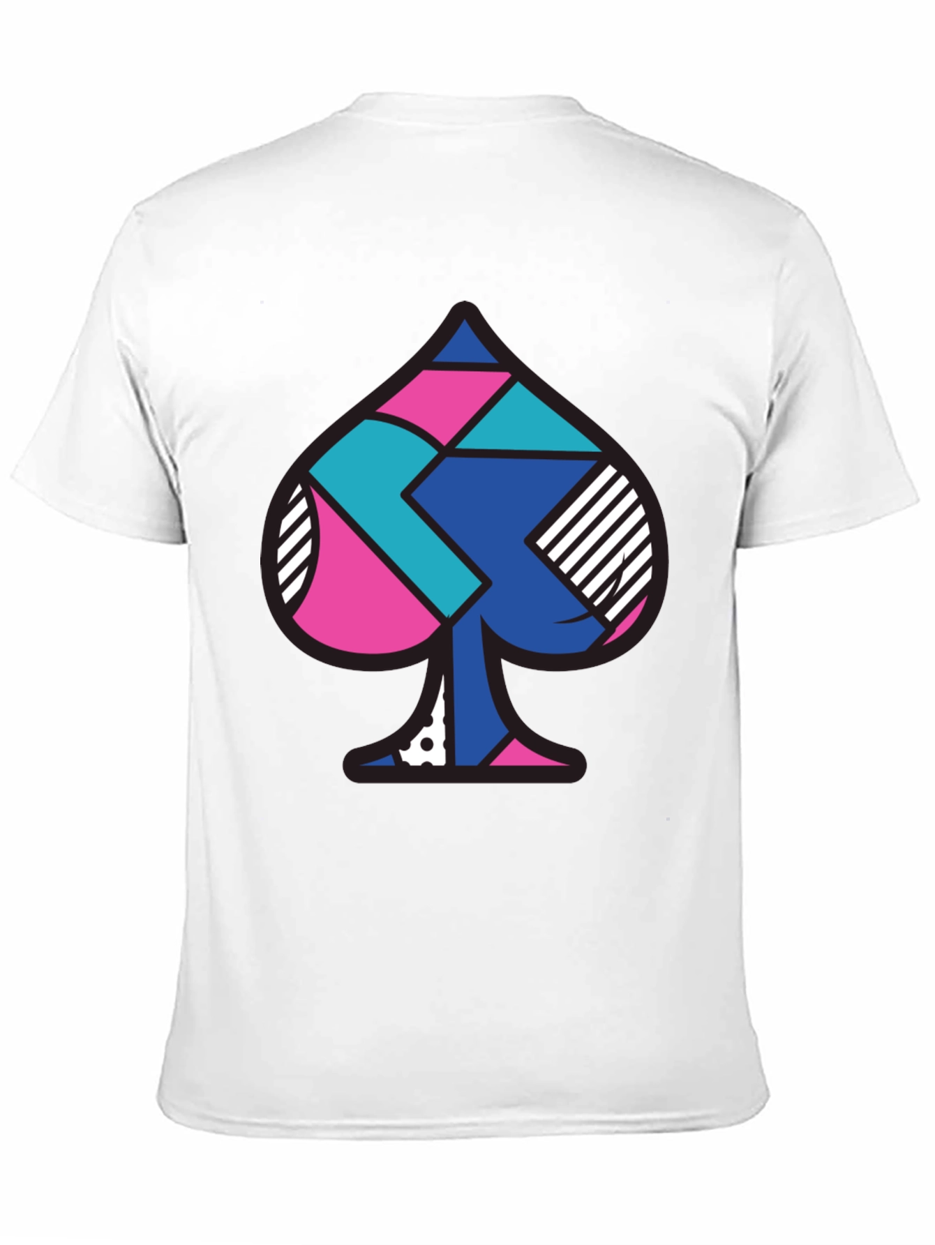 Geometric Spade Graphic Tee - Modern Design