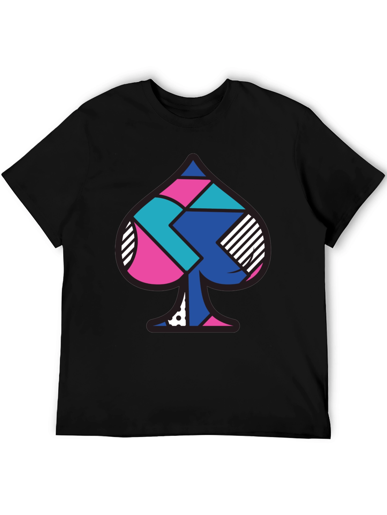Geometric Spade Graphic Tee - Modern Design