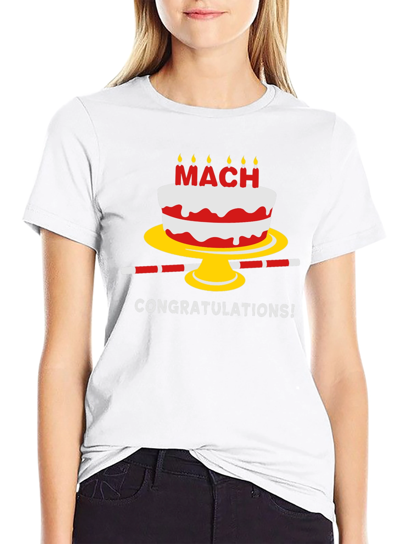 Congratulations Cake Graphic T-Shirt
