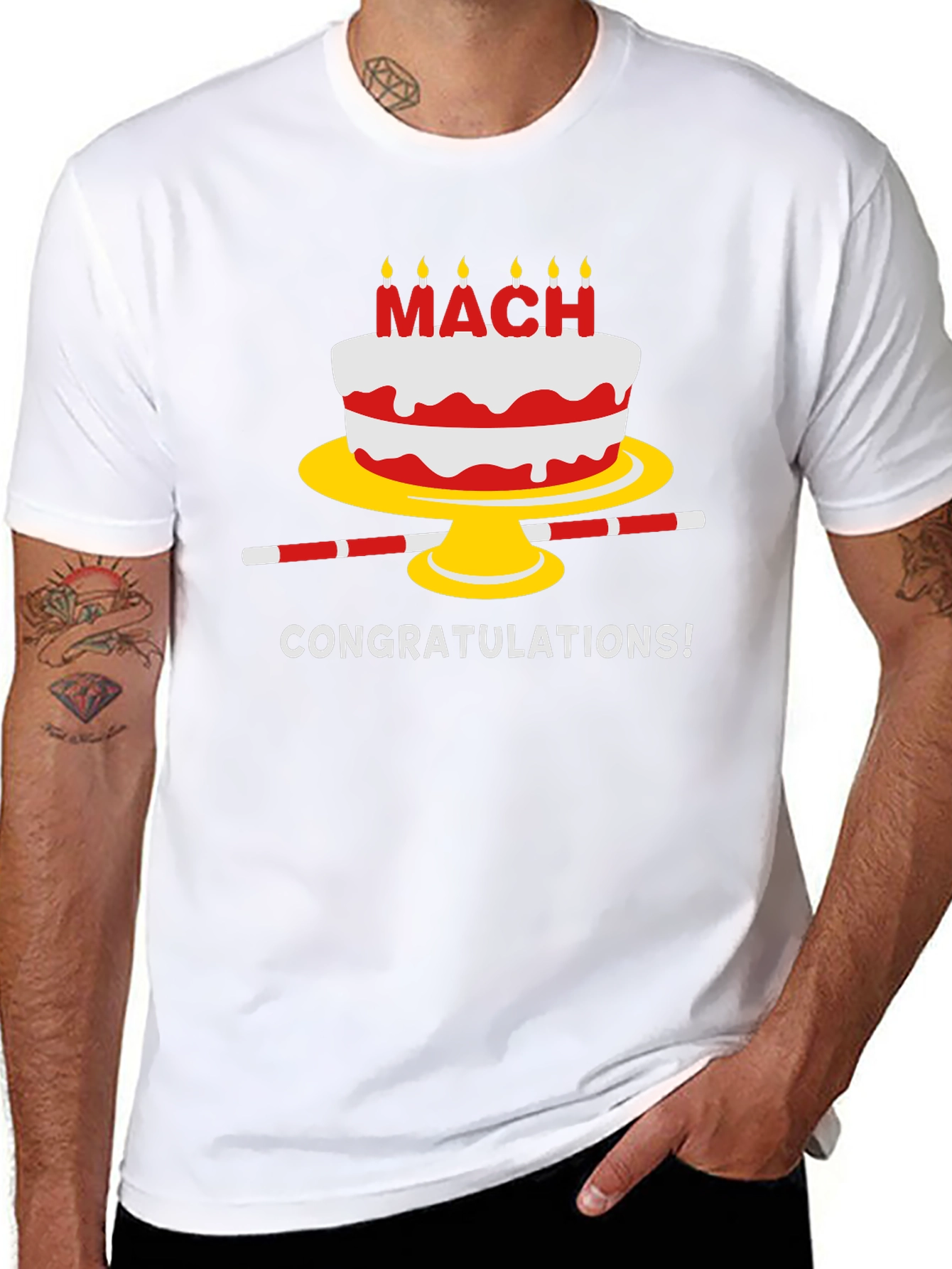Congratulations Cake Graphic T-Shirt