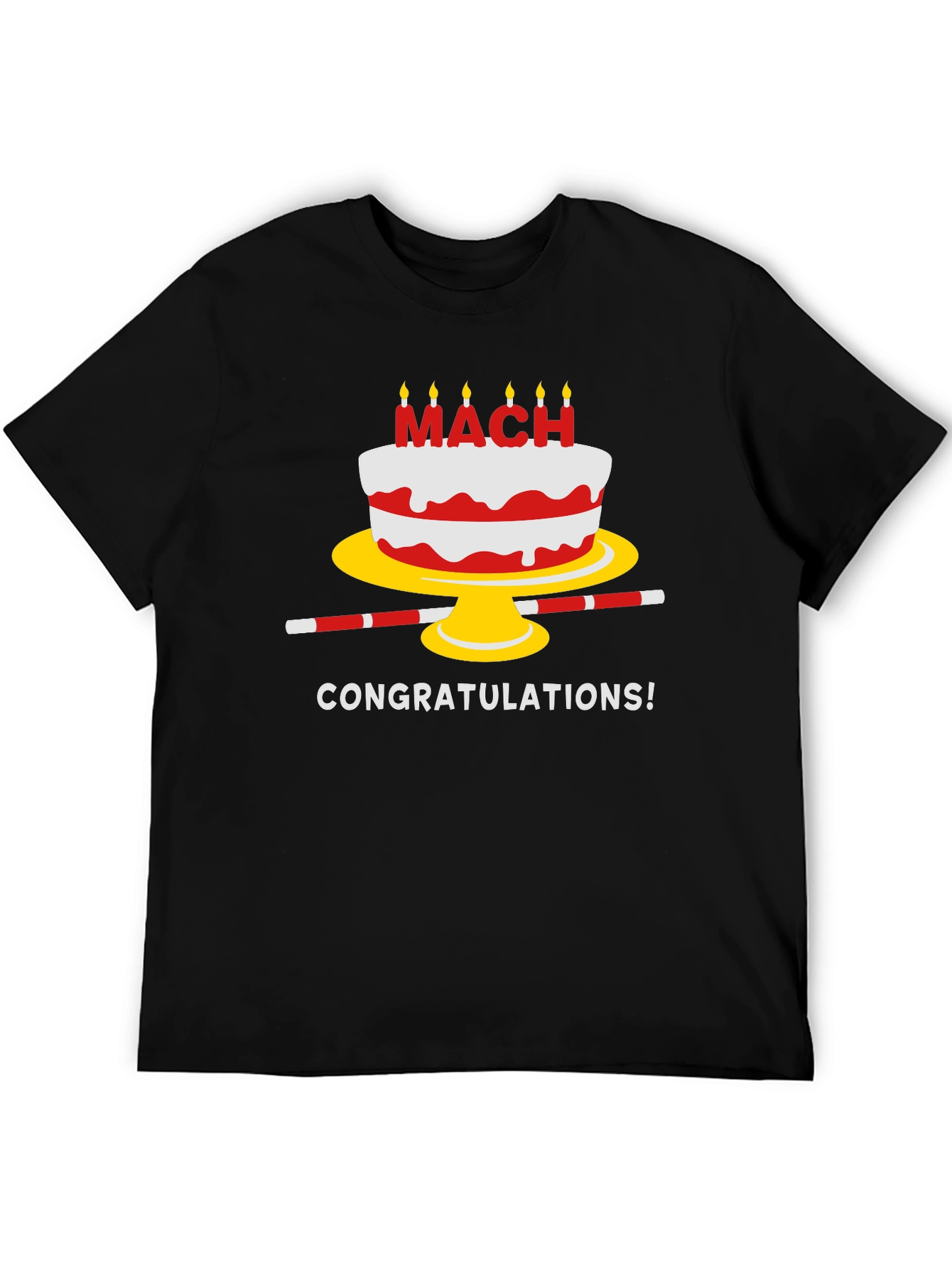 Congratulations Cake Graphic T-Shirt