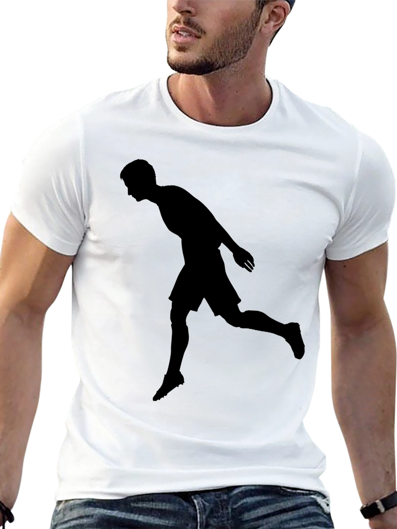 Silhouette Athlete Black T-Shirt