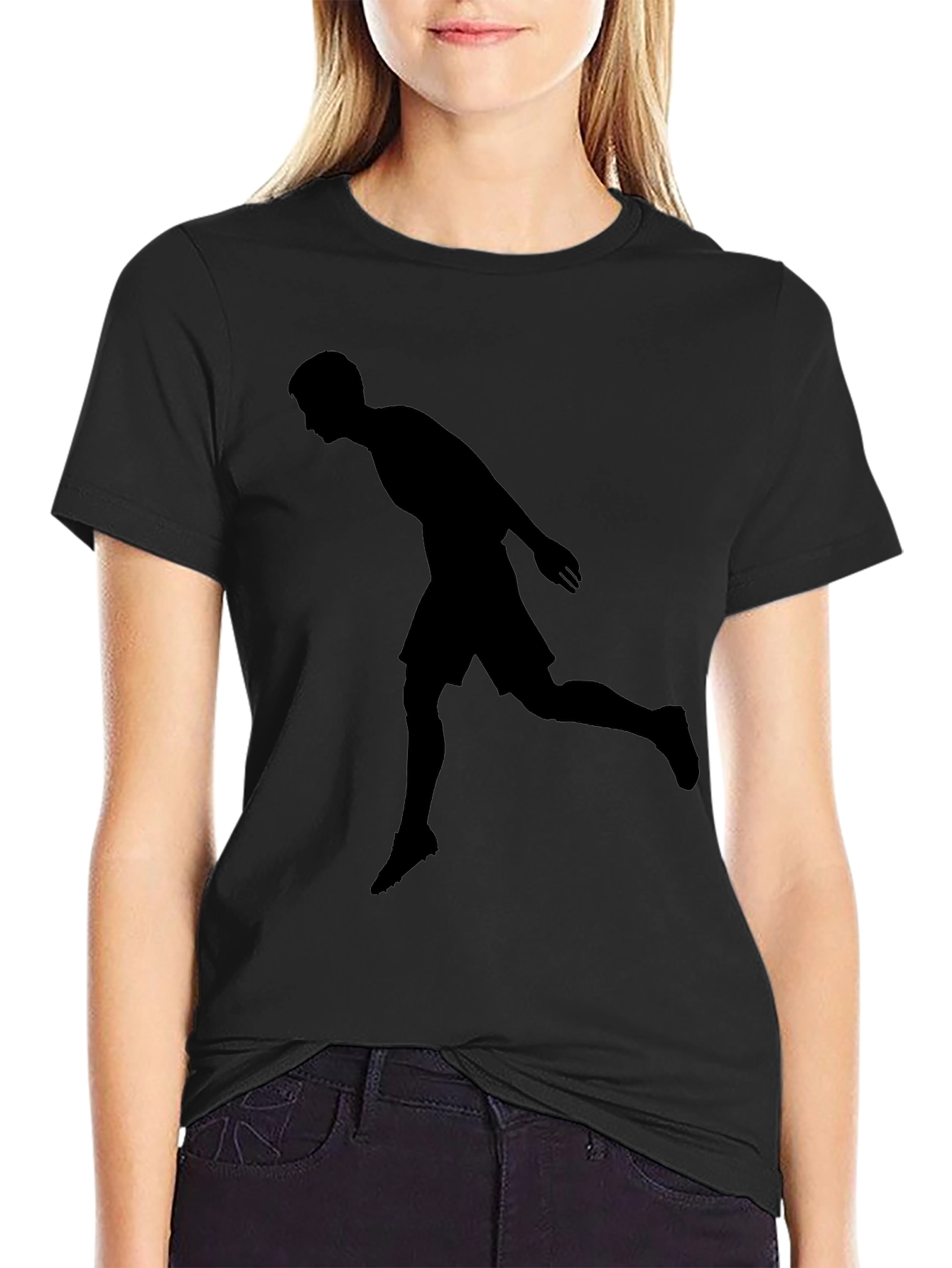 Silhouette Athlete Black T-Shirt