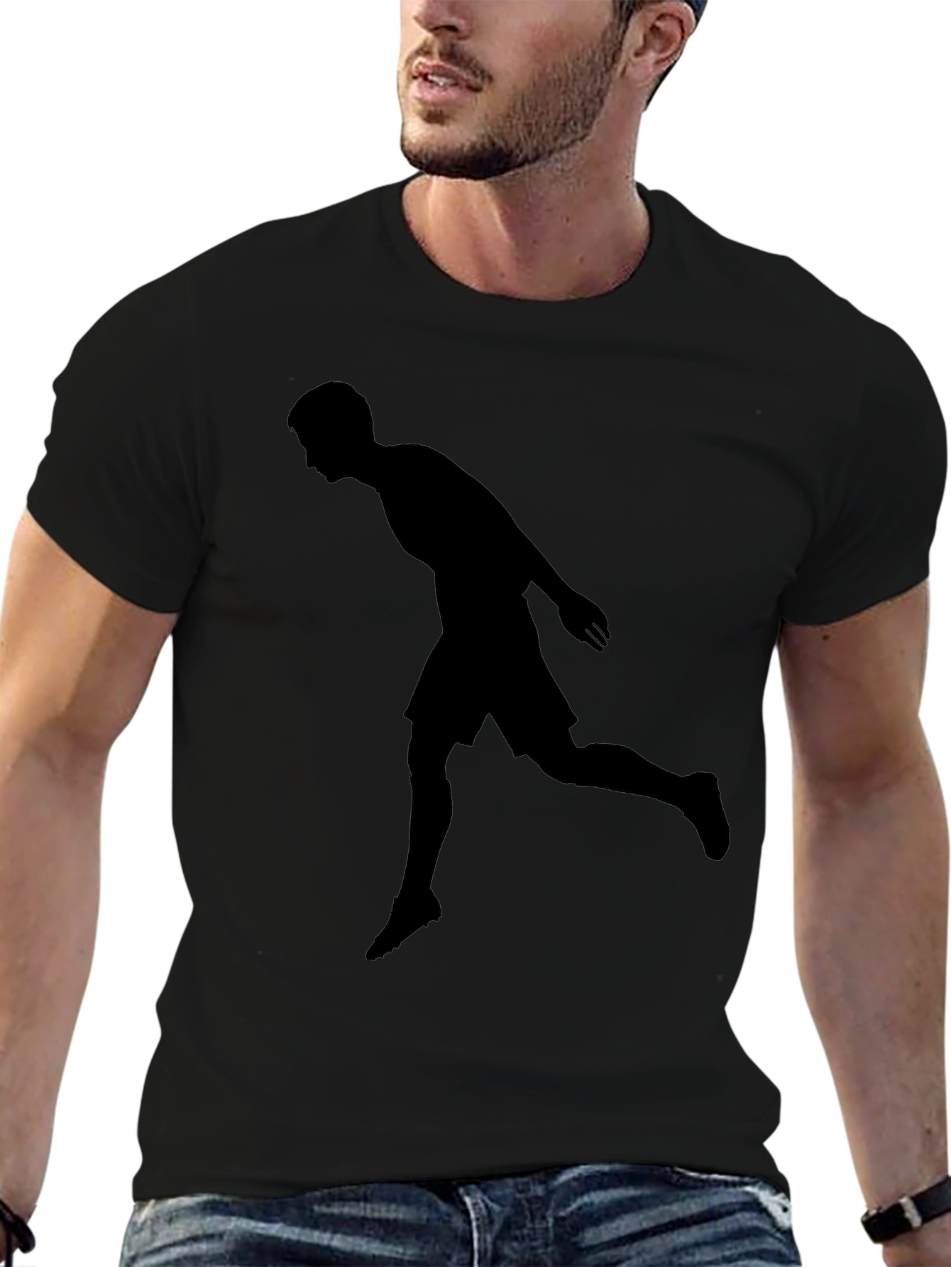 Silhouette Athlete Black T-Shirt