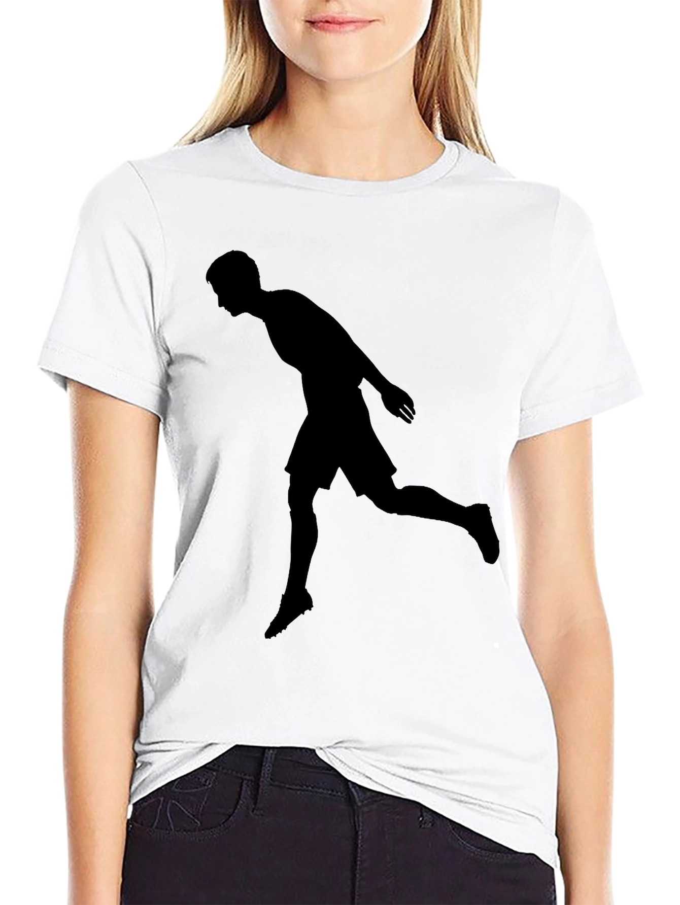 Silhouette Athlete Black T-Shirt
