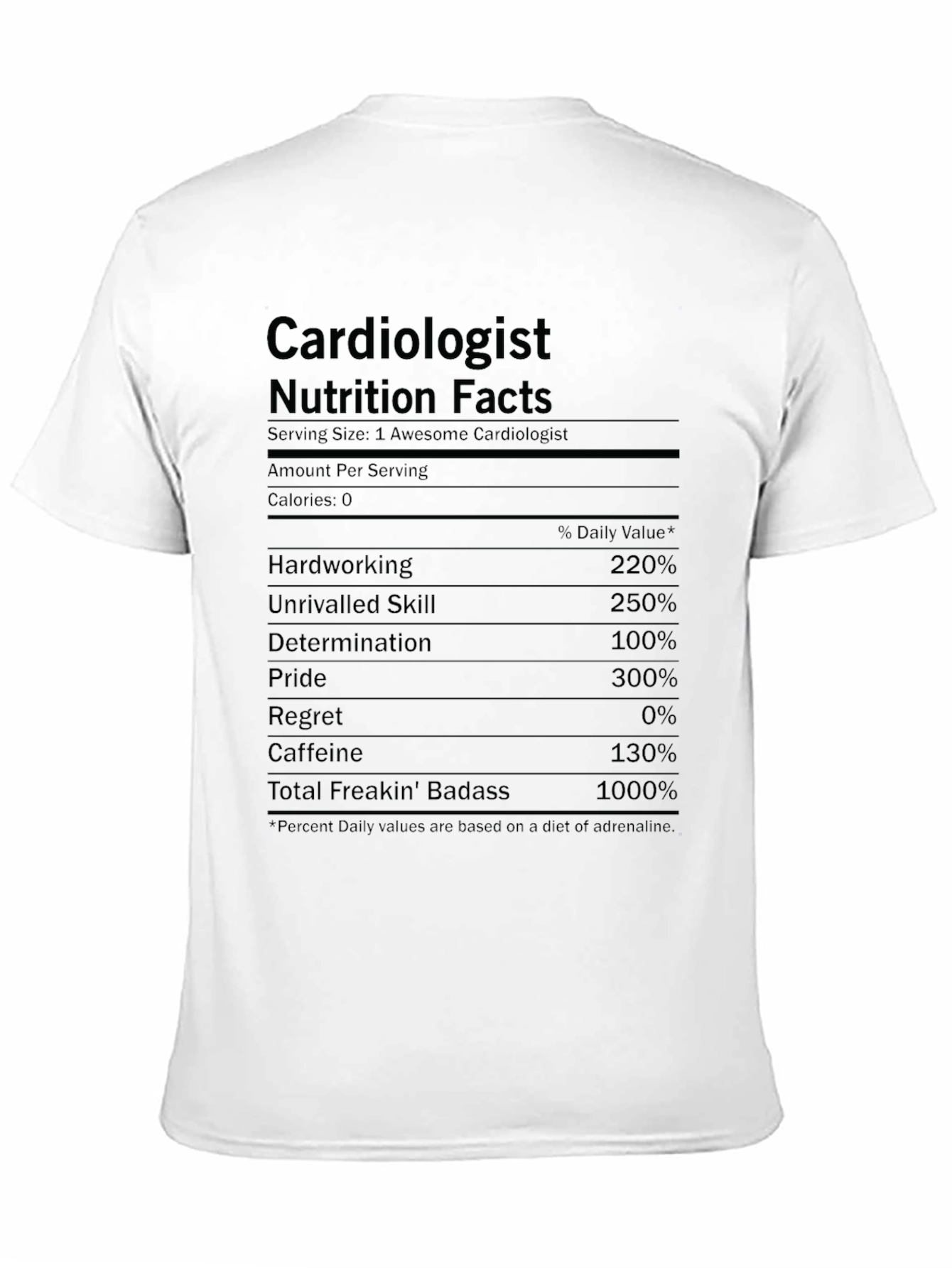 Cardiologist Nutrition Facts T-Shirt