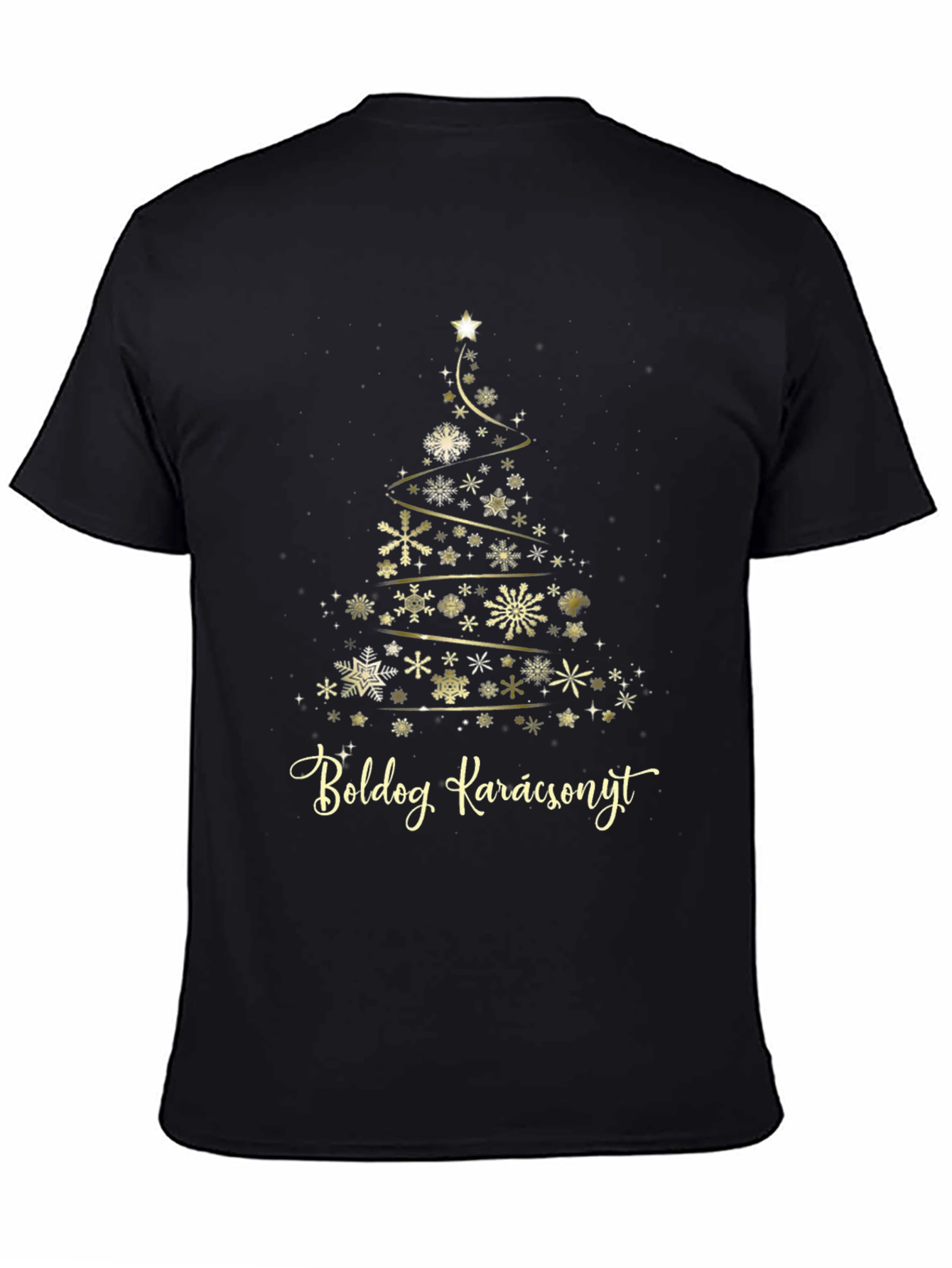 Festive Christmas Tree T-Shirt - Boldog Karácsonyt!
