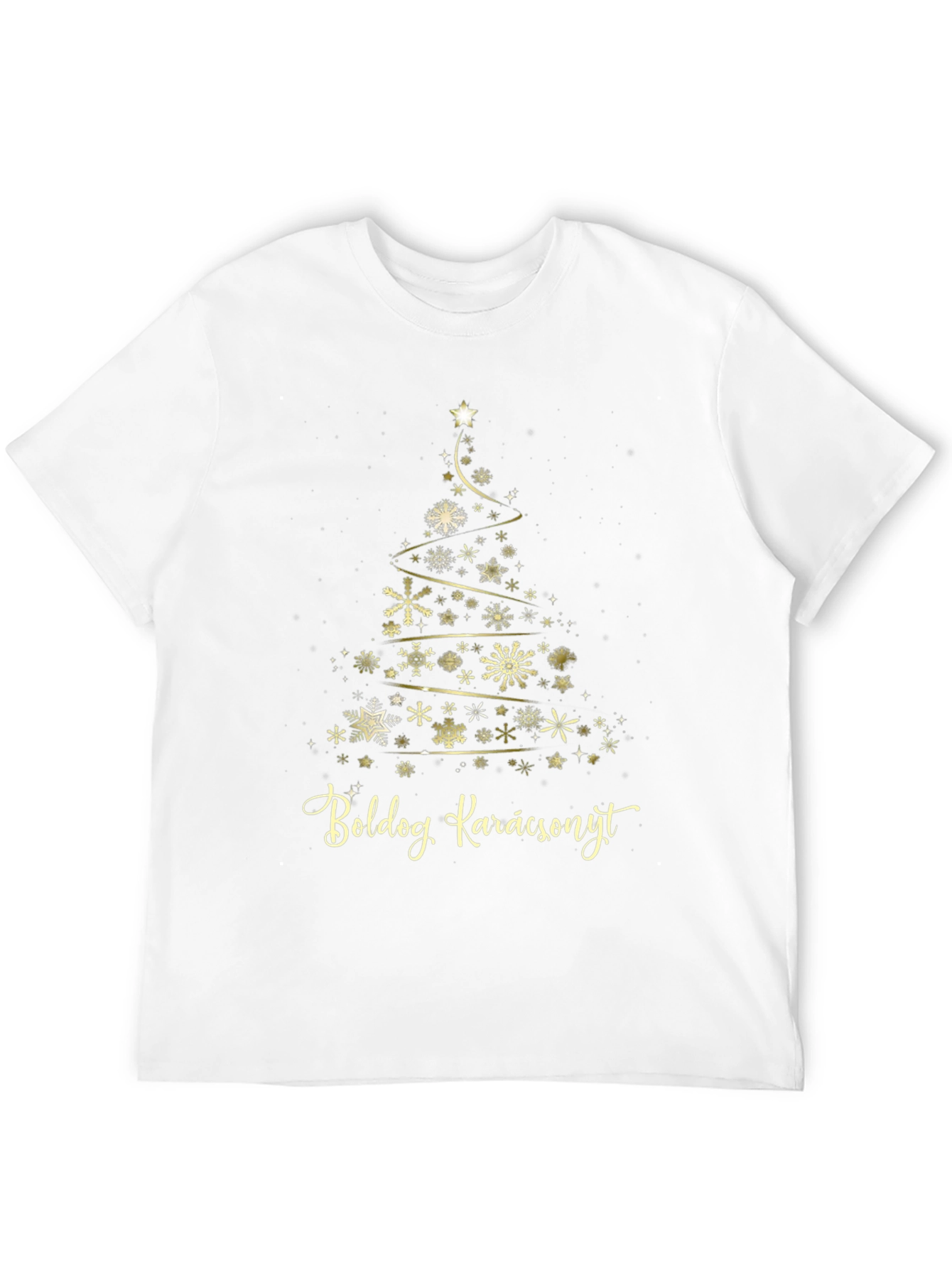 Festive Christmas Tree T-Shirt - Boldog Karácsonyt!
