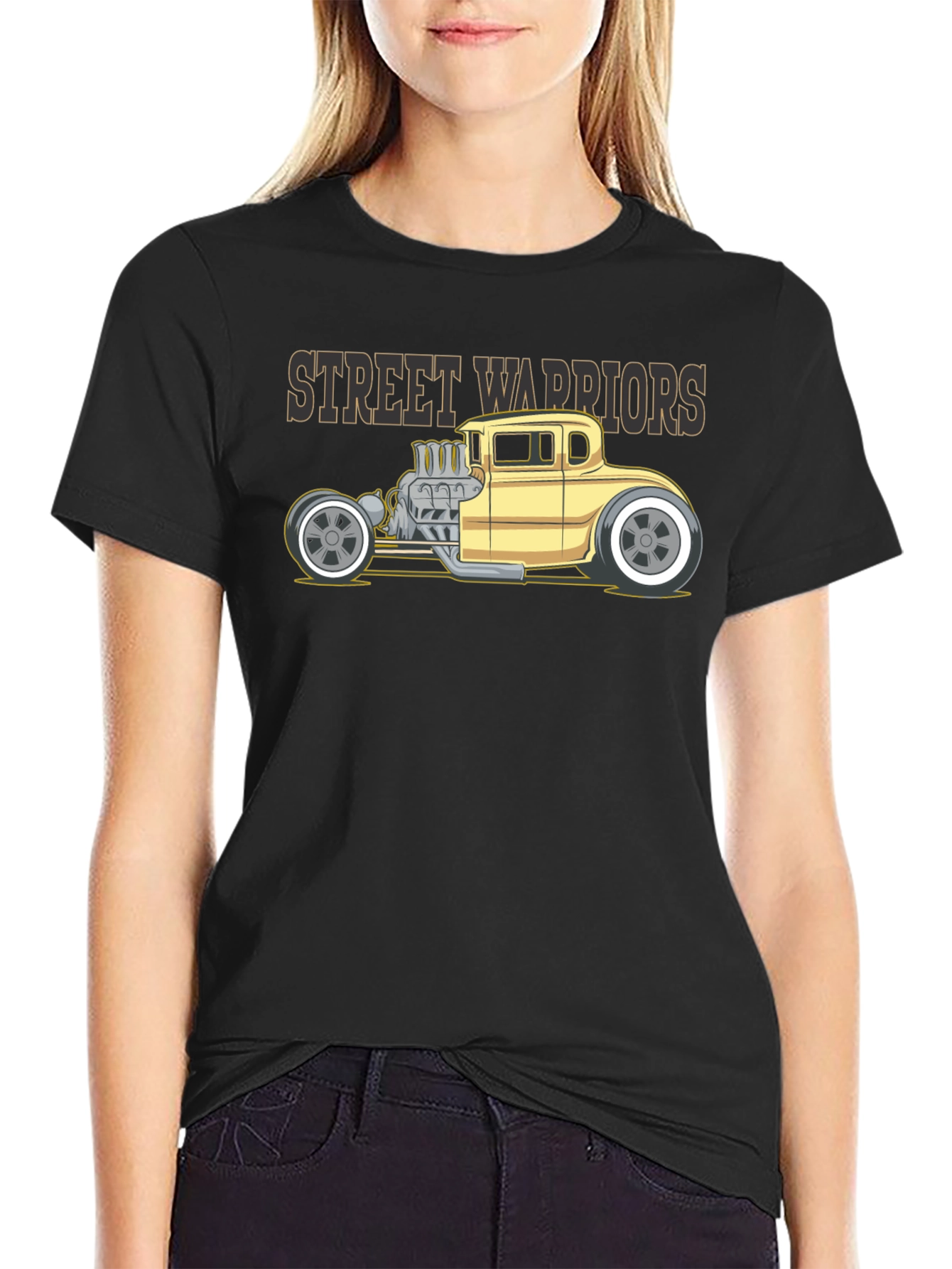 Street Warriors Hot Rod T-Shirt - Black