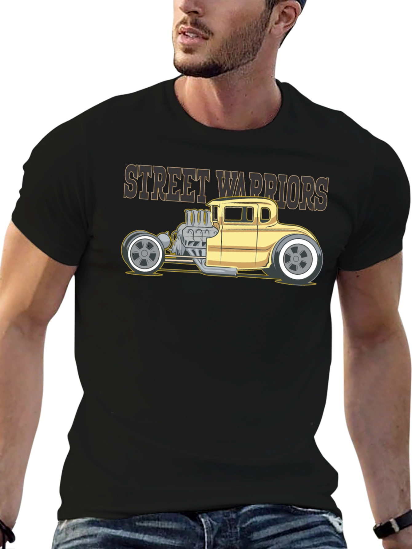 Street Warriors Hot Rod T-Shirt - Black