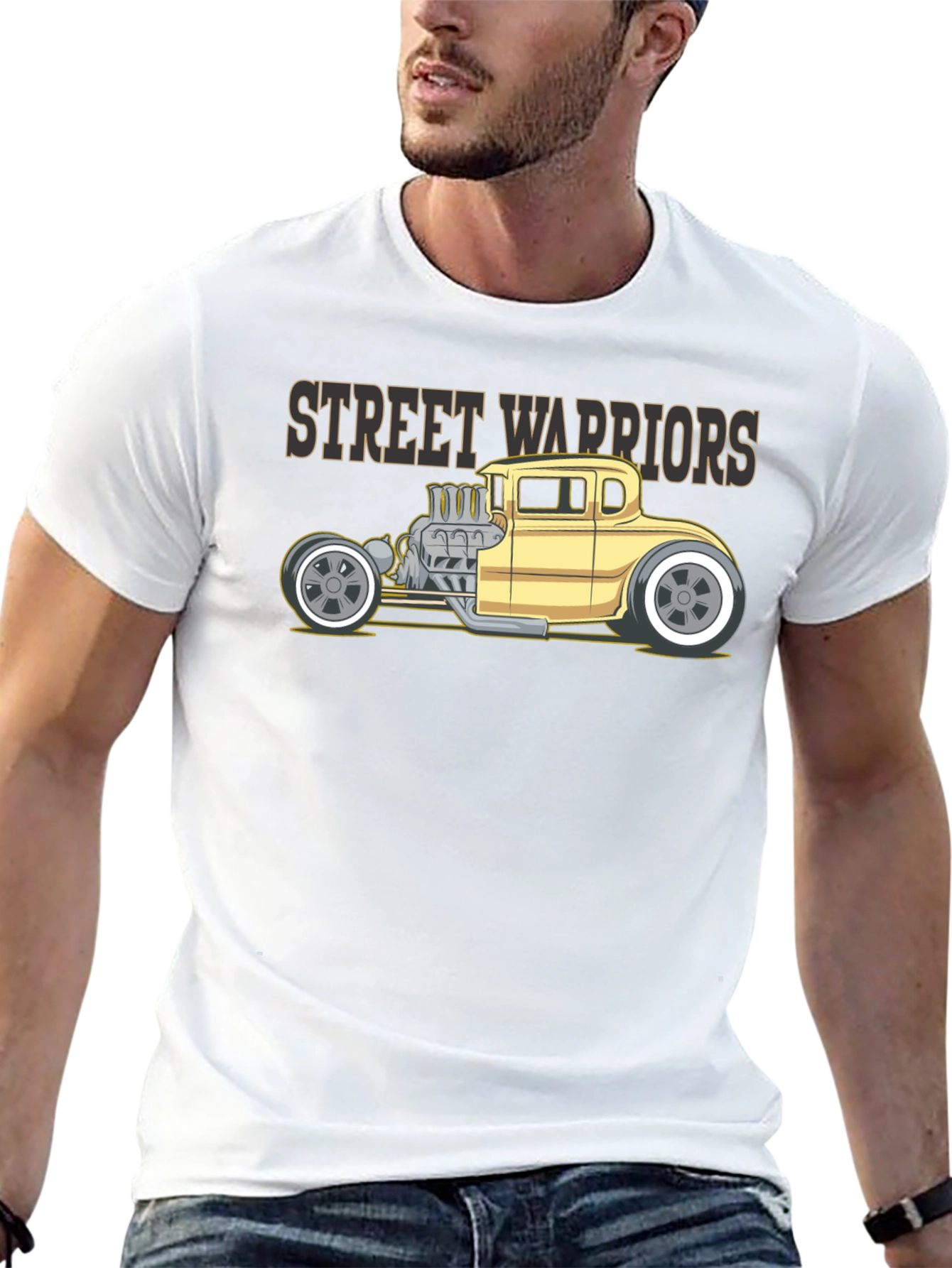 Street Warriors Hot Rod T-Shirt - Black