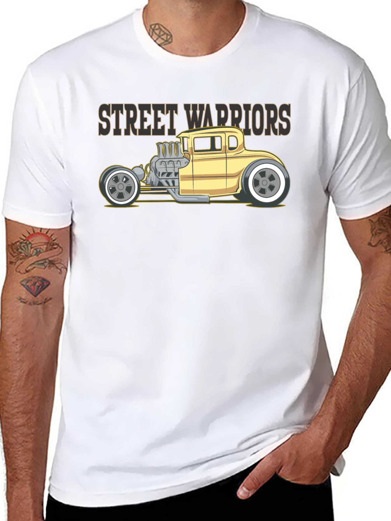 Street Warriors Hot Rod T-Shirt - Black