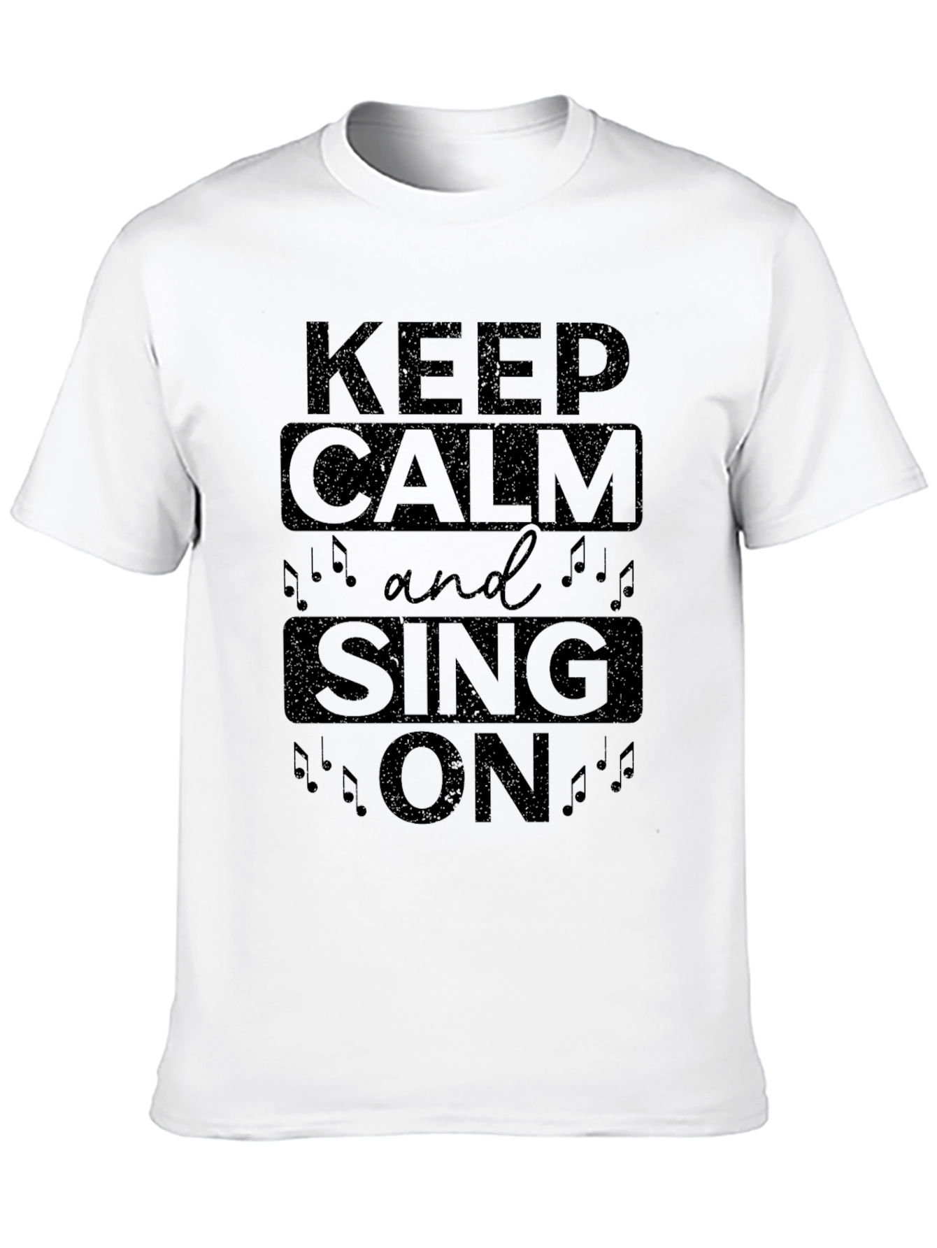 Keep Calm and Sing On Black T-Shirt