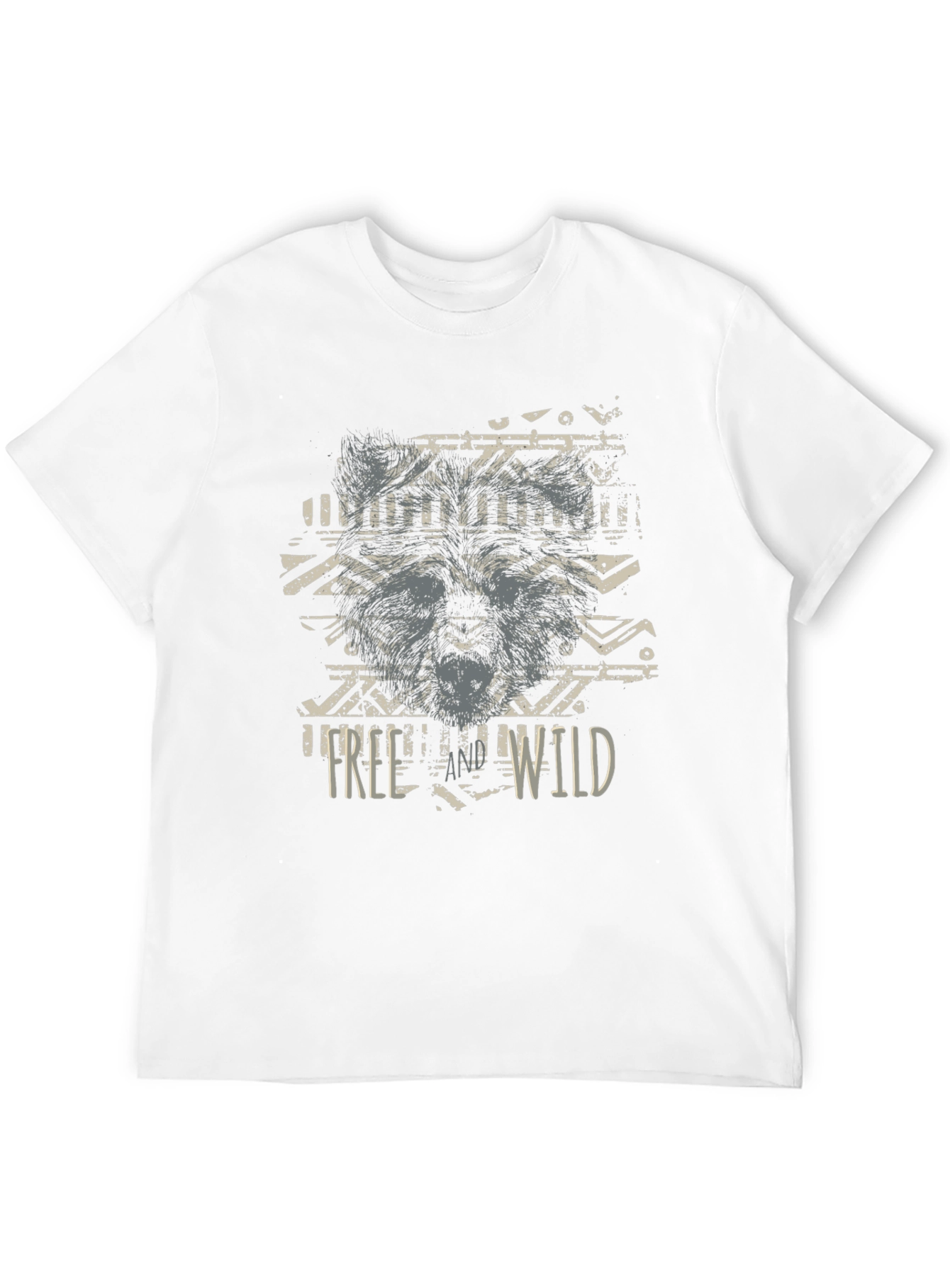 Mens Free Wild Graphic T-Shirt