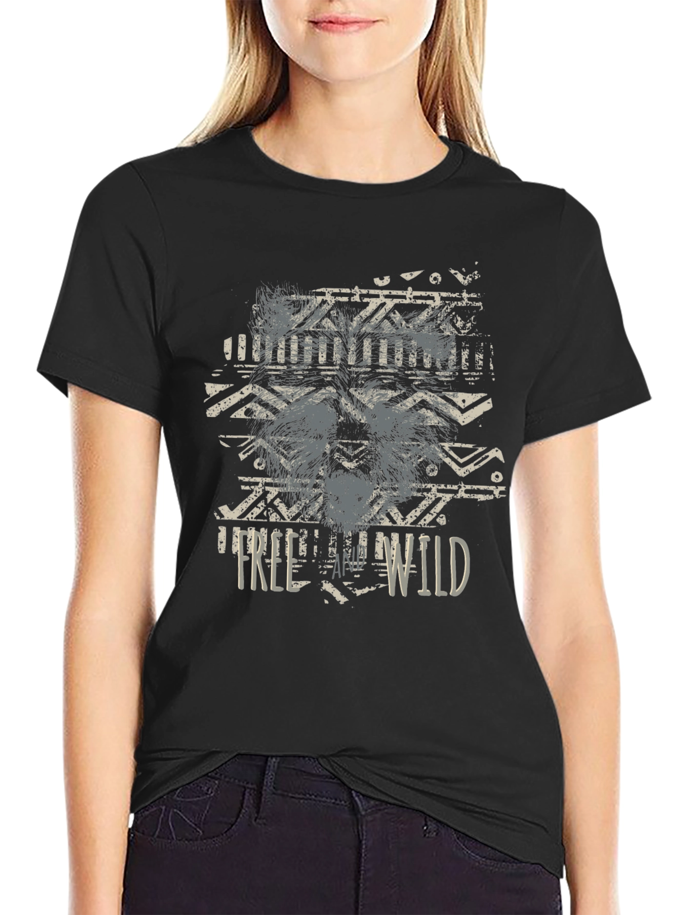 Mens Free Wild Graphic T-Shirt
