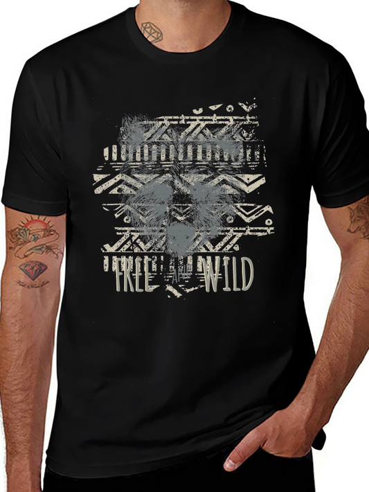 Mens Free Wild Graphic T-Shirt