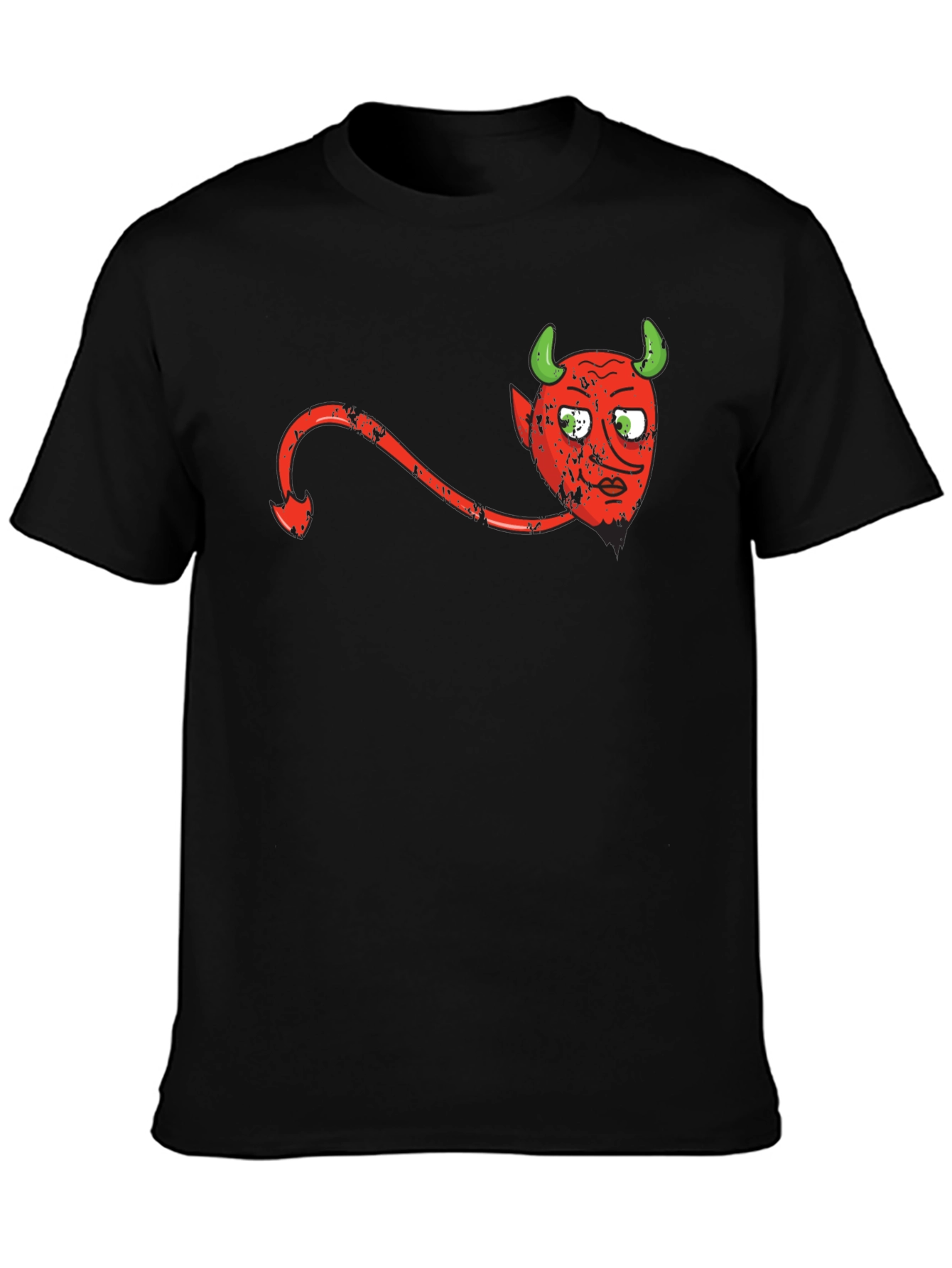 Devil Graphic Print Black T-Shirt
