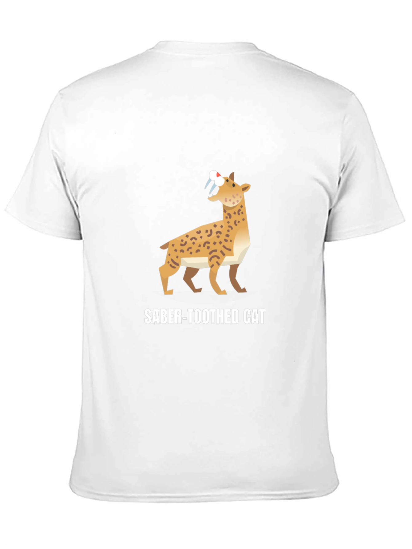 Saber-Toothed Cat Graphic Black T-Shirt