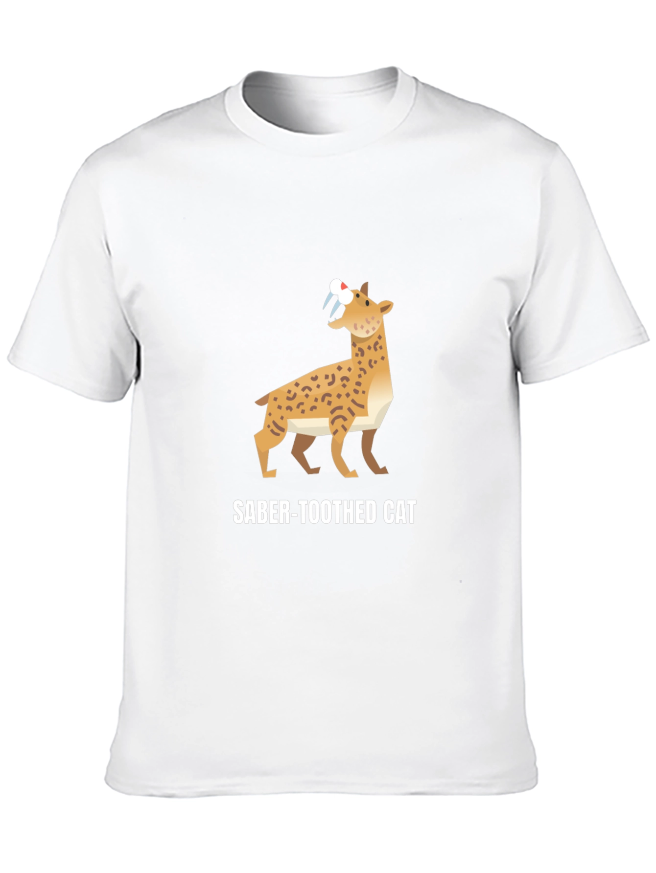 Saber-Toothed Cat Graphic Black T-Shirt