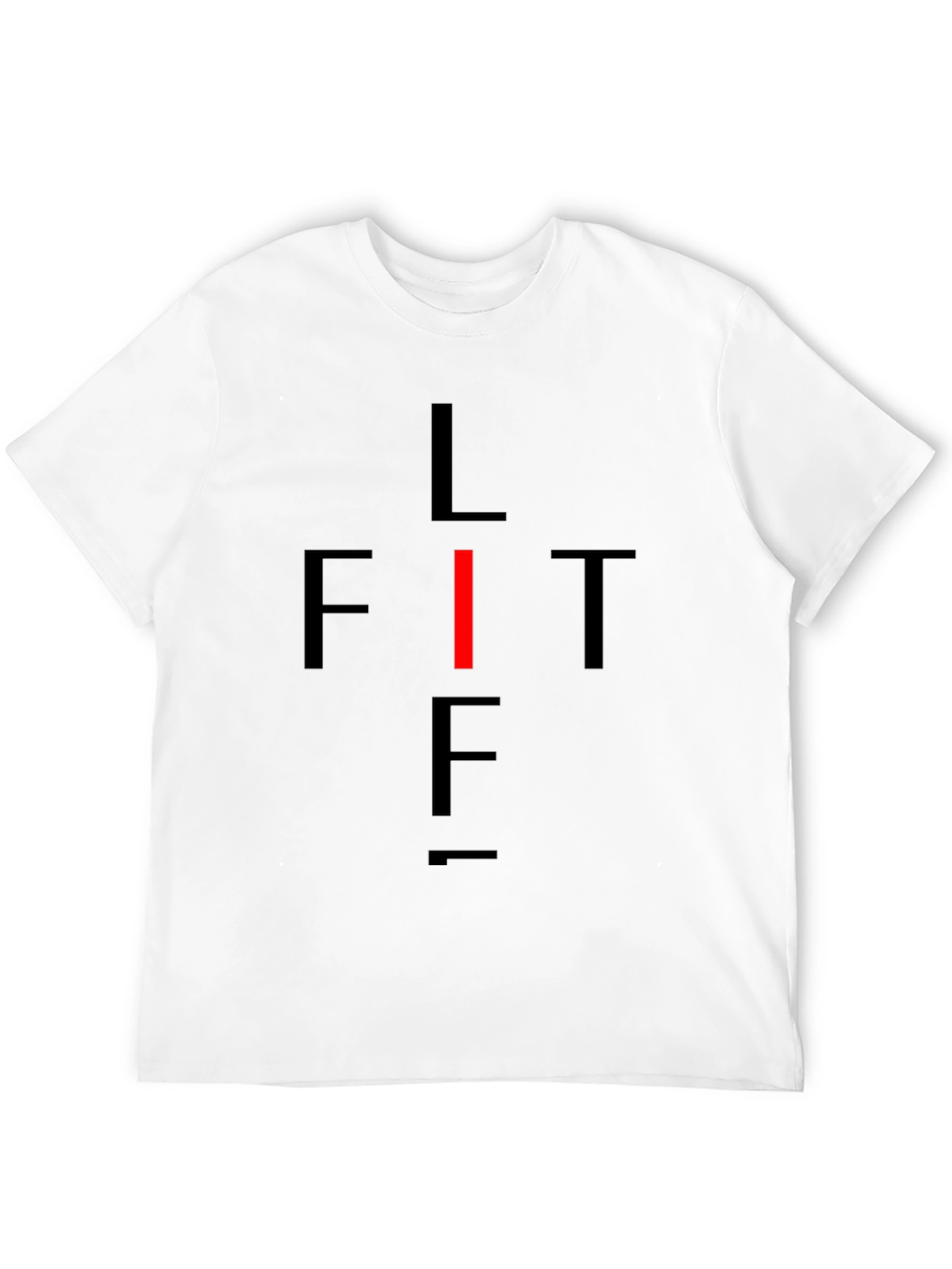LIFT Graphic Tee - Black Cotton Fitness Shirt
