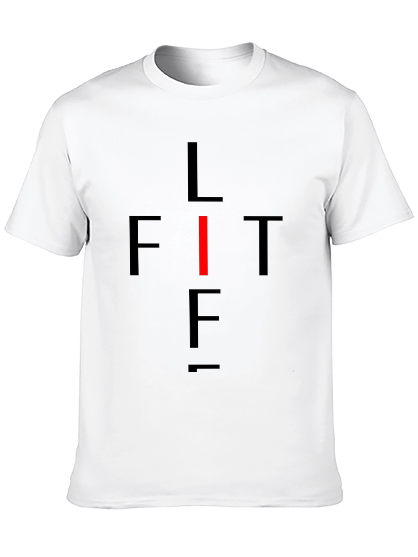 LIFT Graphic Tee - Black Cotton Fitness Shirt