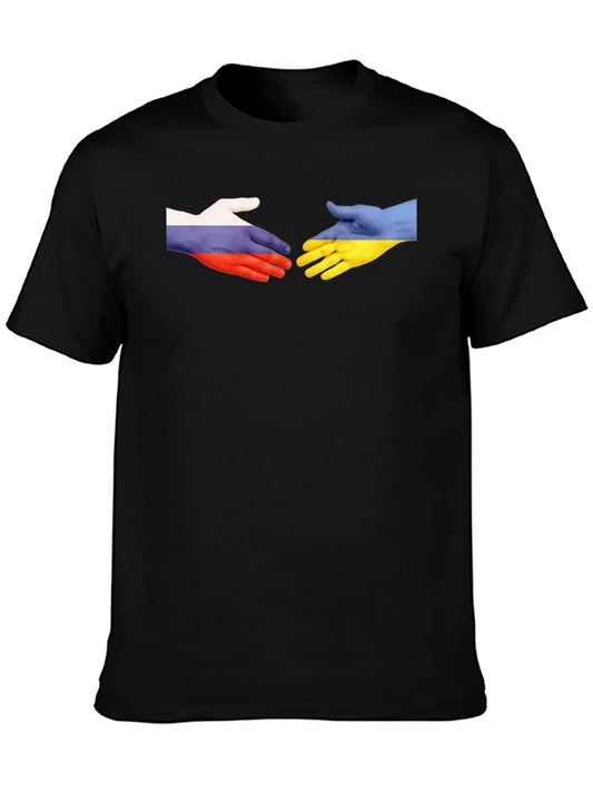 Peace Handshake T-Shirt - Russia Ukraine Support