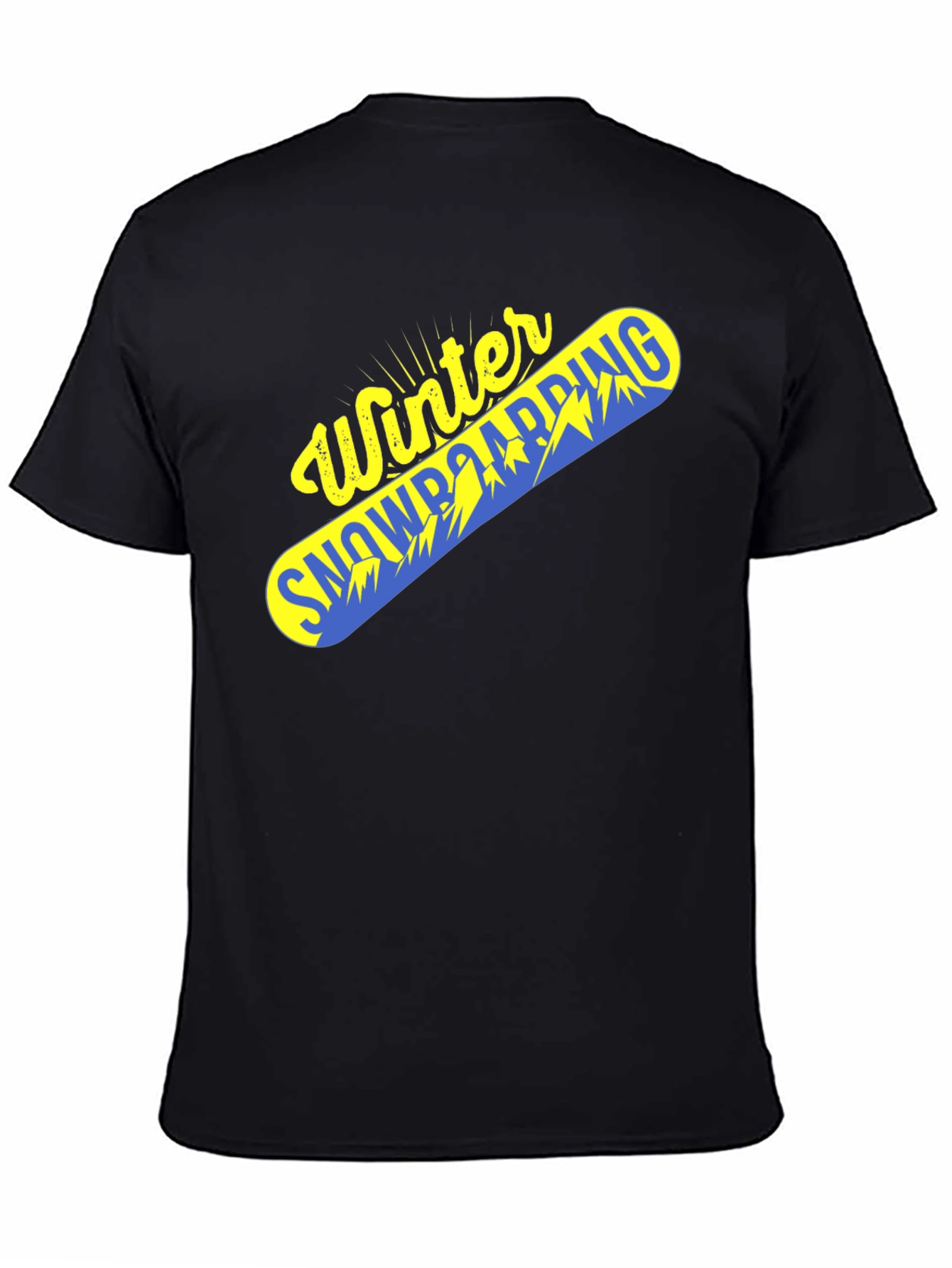 Winter Snowboarding Graphic Tee - Black