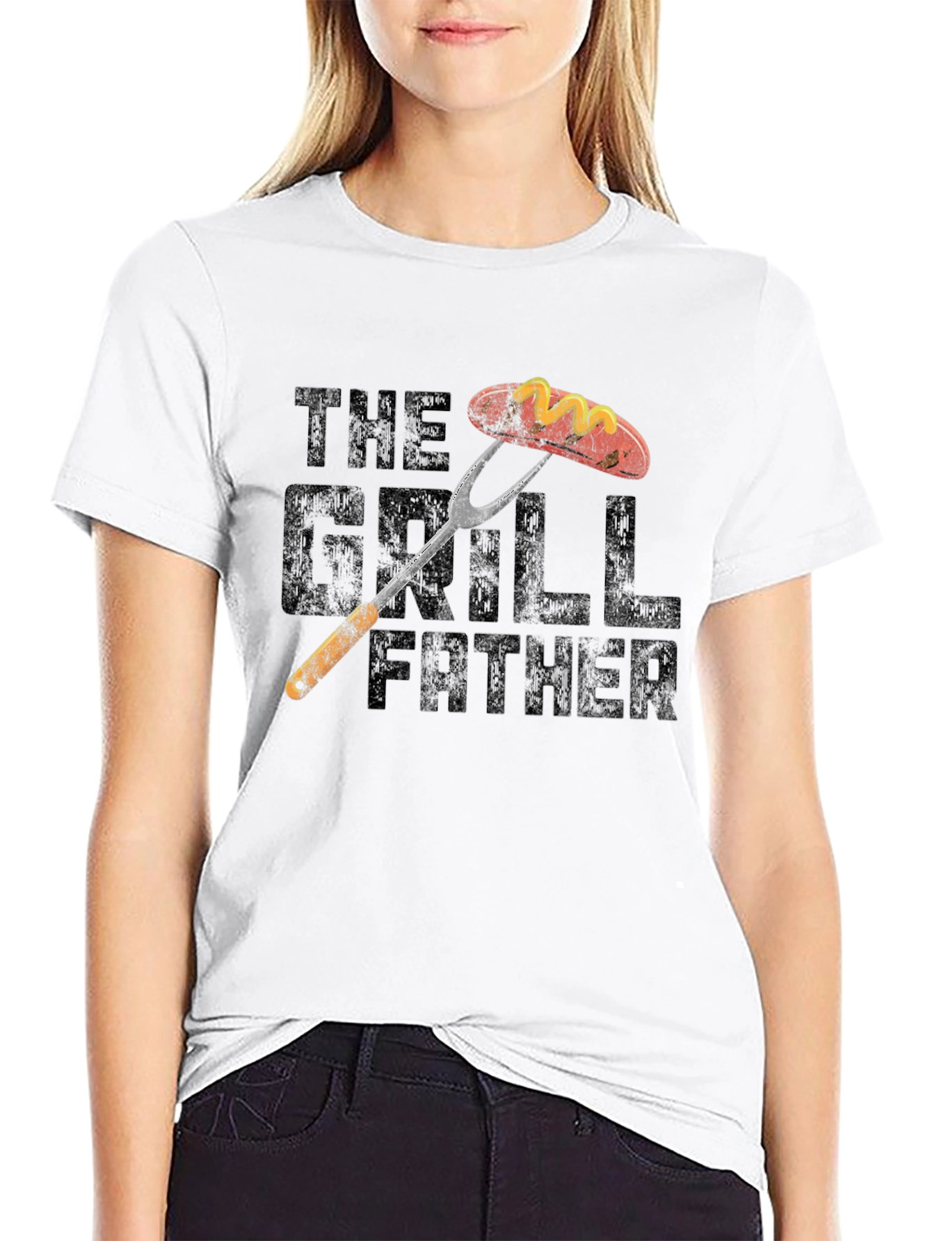 The Grill Father T-Shirt BBQ Dad Funny Gift