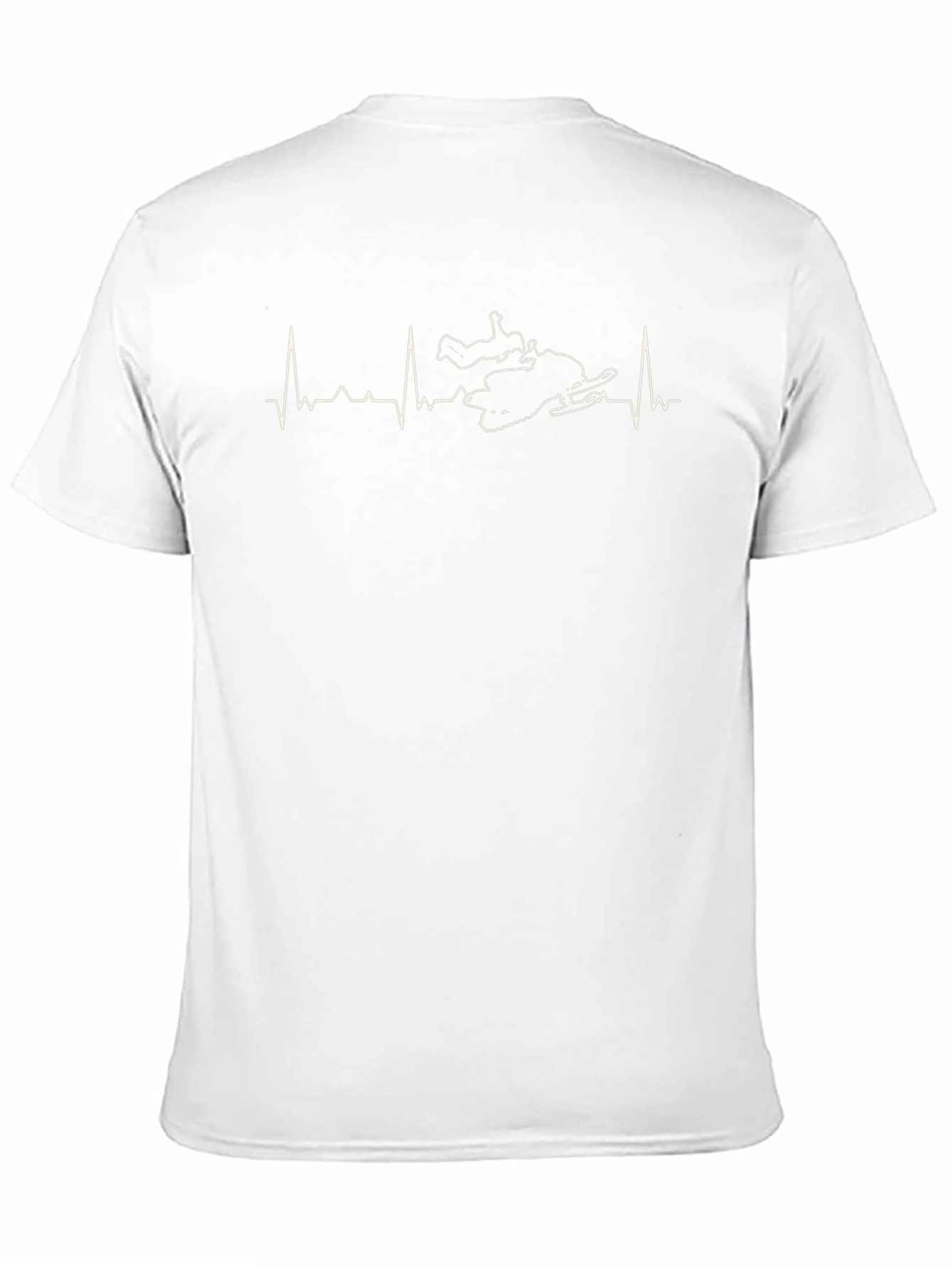 Snowmobile Heartbeat T-Shirt - Black
