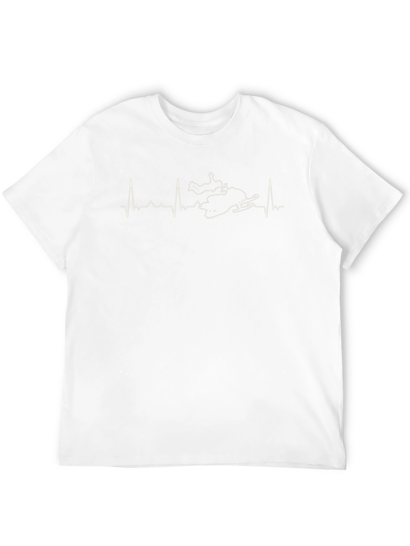 Snowmobile Heartbeat T-Shirt - Black