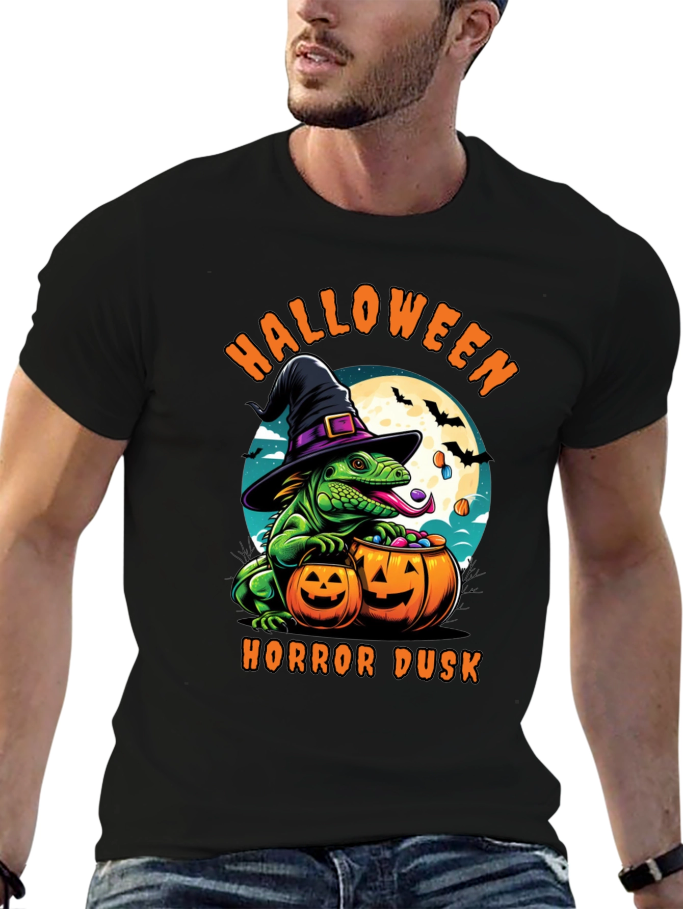 Halloween Horror Dusk Lizard T-Shirt