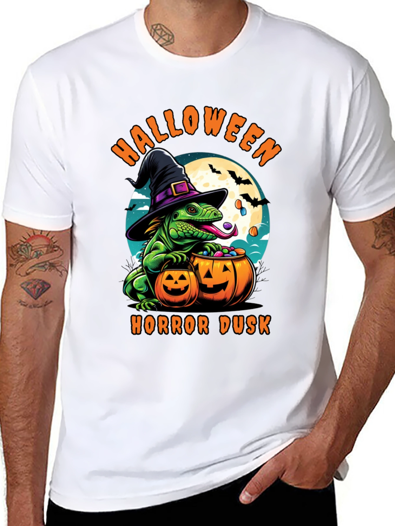 Halloween Horror Dusk Lizard T-Shirt