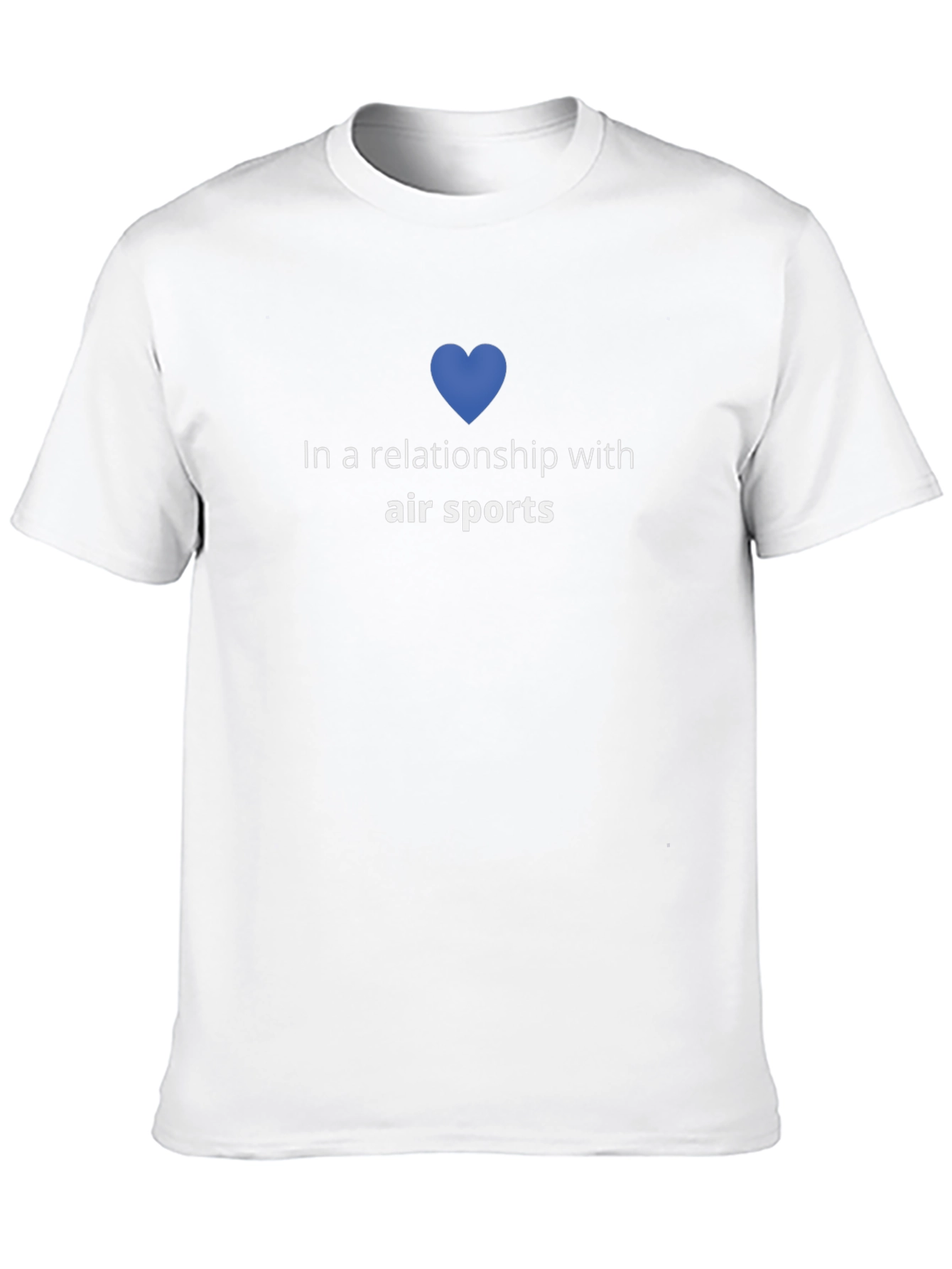 Air Sports Relationship T-Shirt - Blue Heart Design