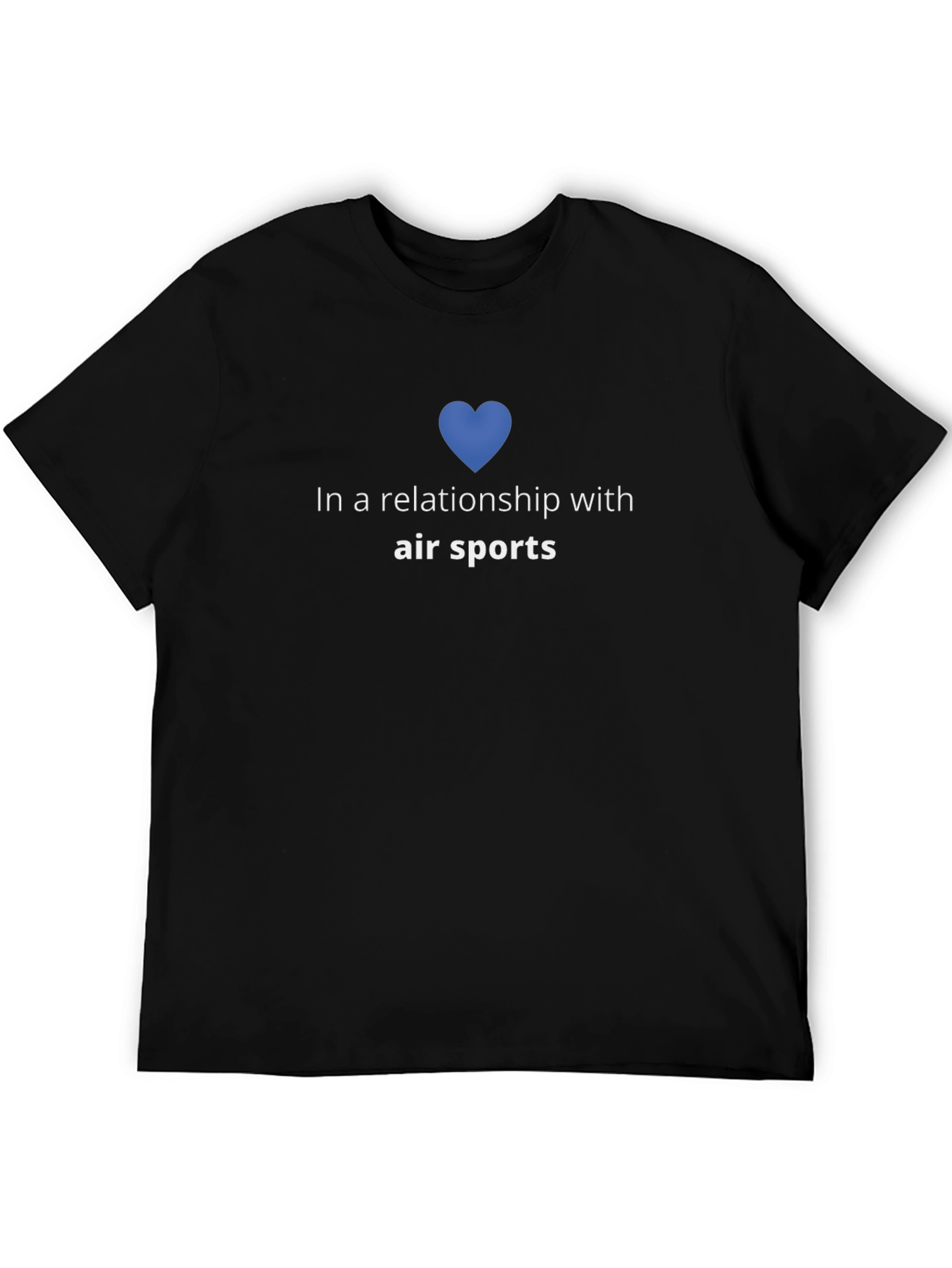 Air Sports Relationship T-Shirt - Blue Heart Design