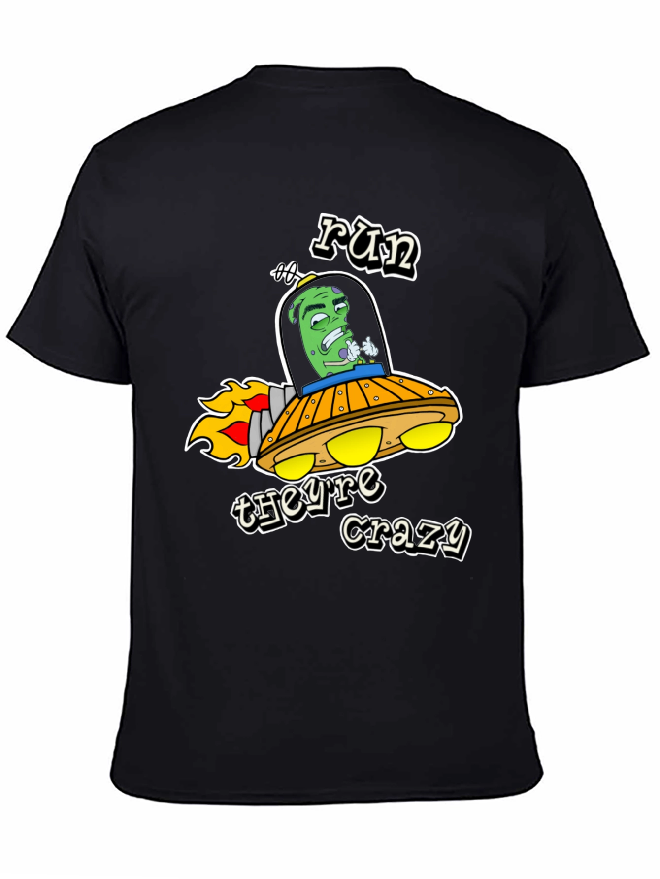 Run Theyre Crazy Alien Graphic Tee