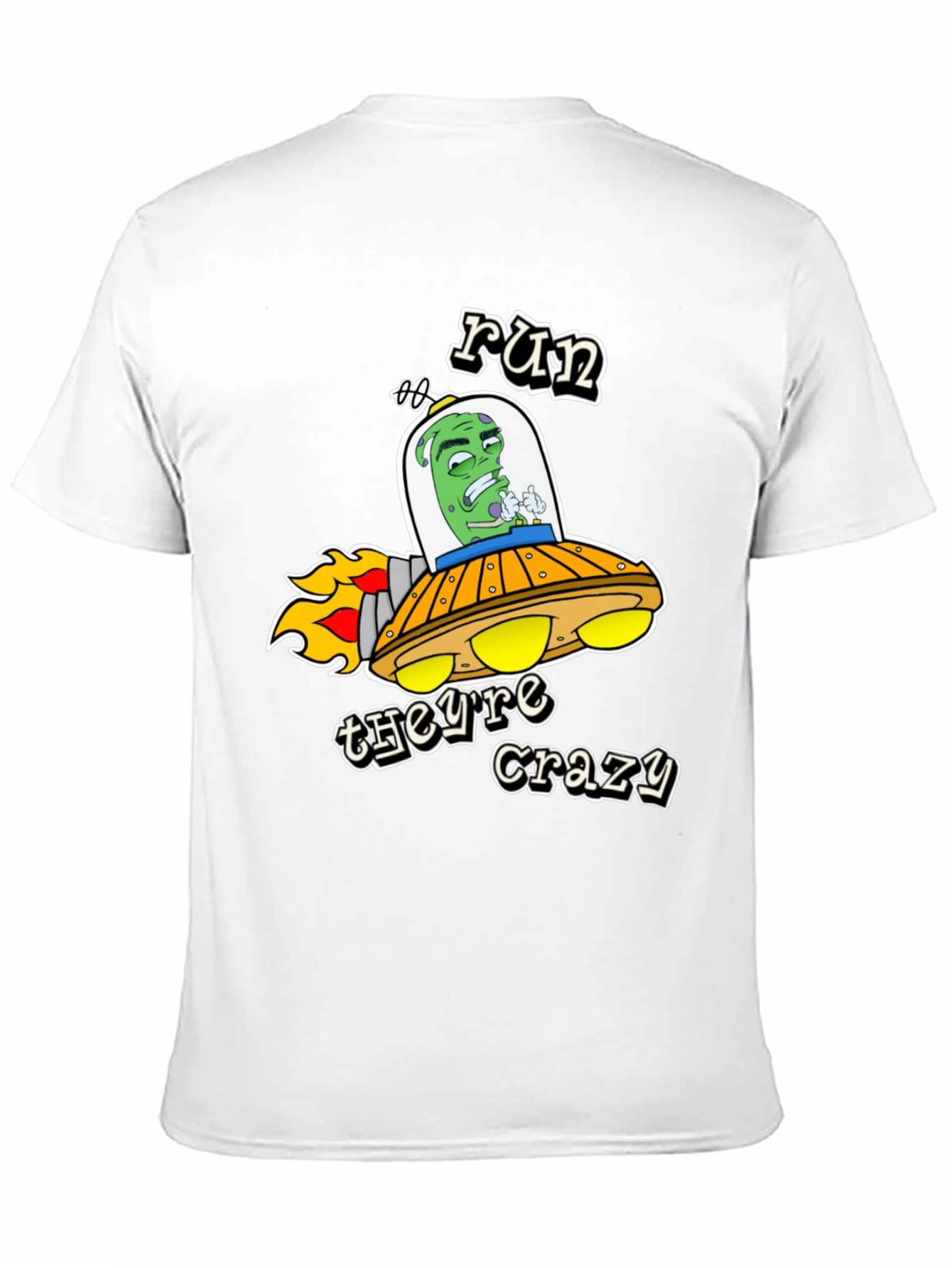Run Theyre Crazy Alien Graphic Tee