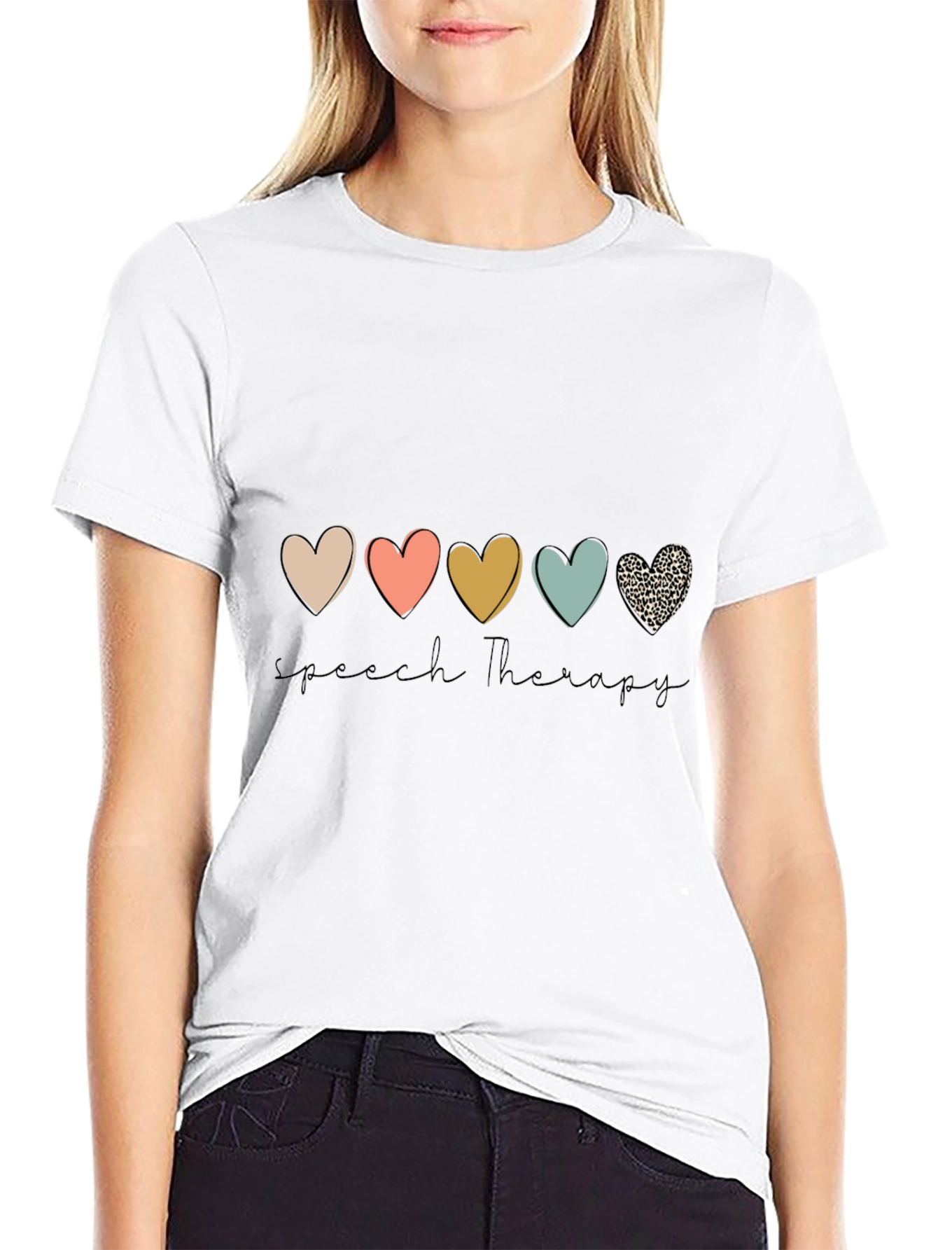 Speech Therapy Heart Graphic Tee