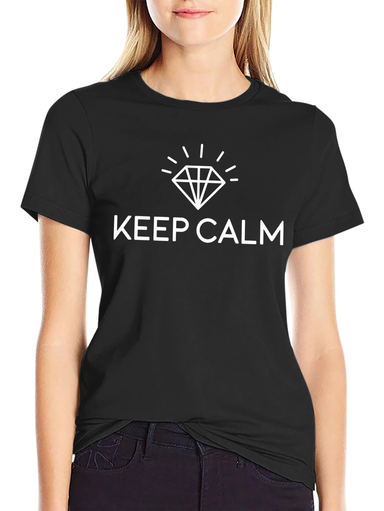 Keep Calm Diamond Black T-Shirt