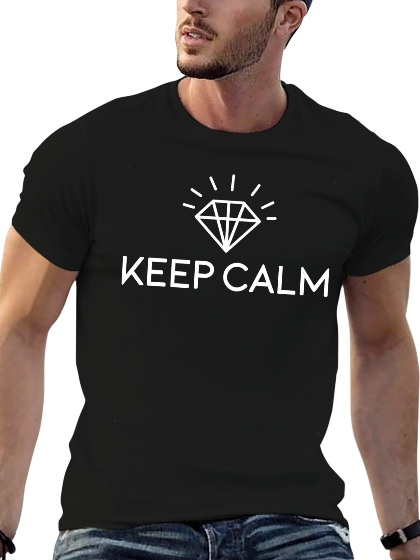 Keep Calm Diamond Black T-Shirt