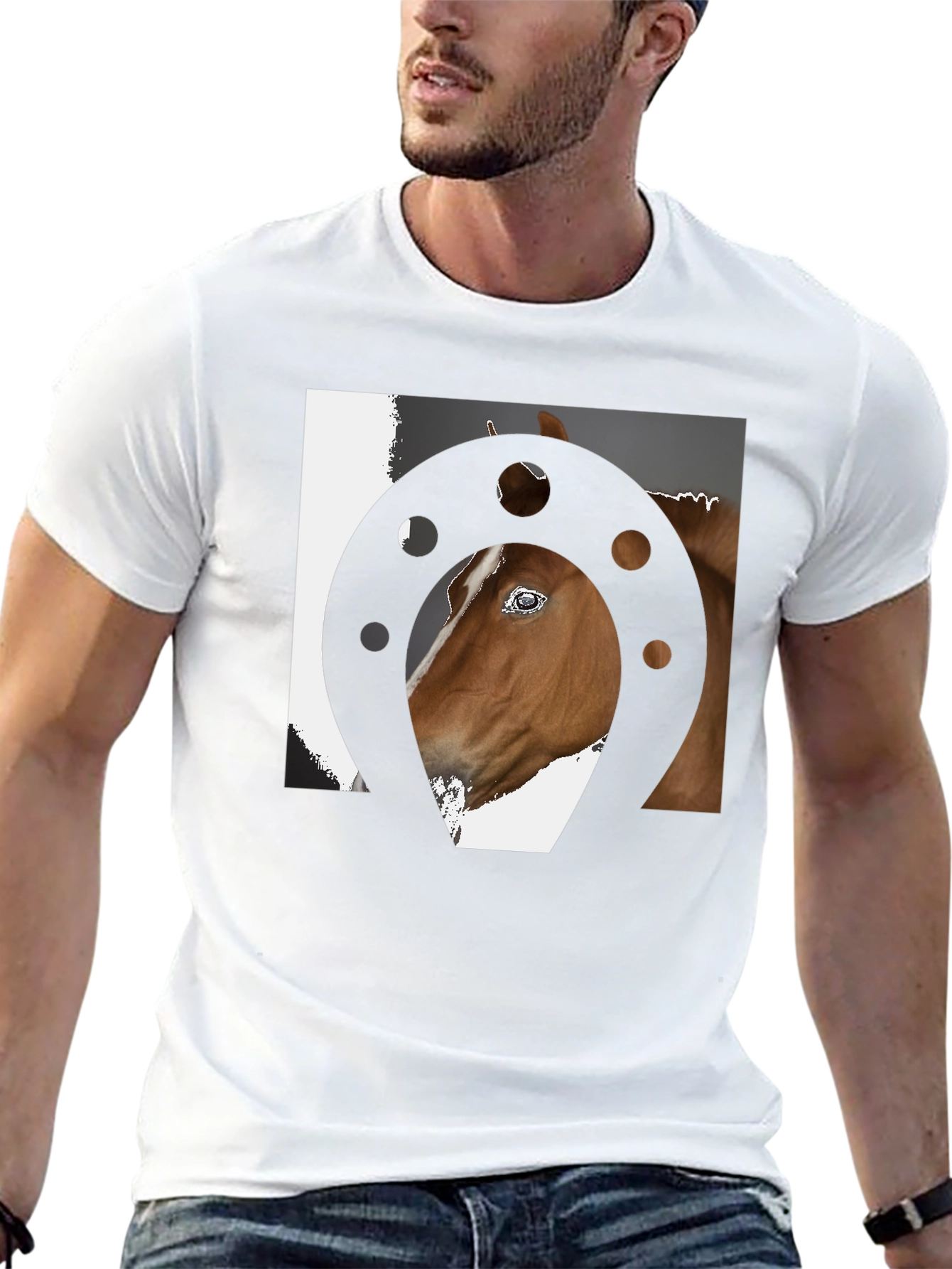 Horse & Horseshoe Graphic T-Shirt